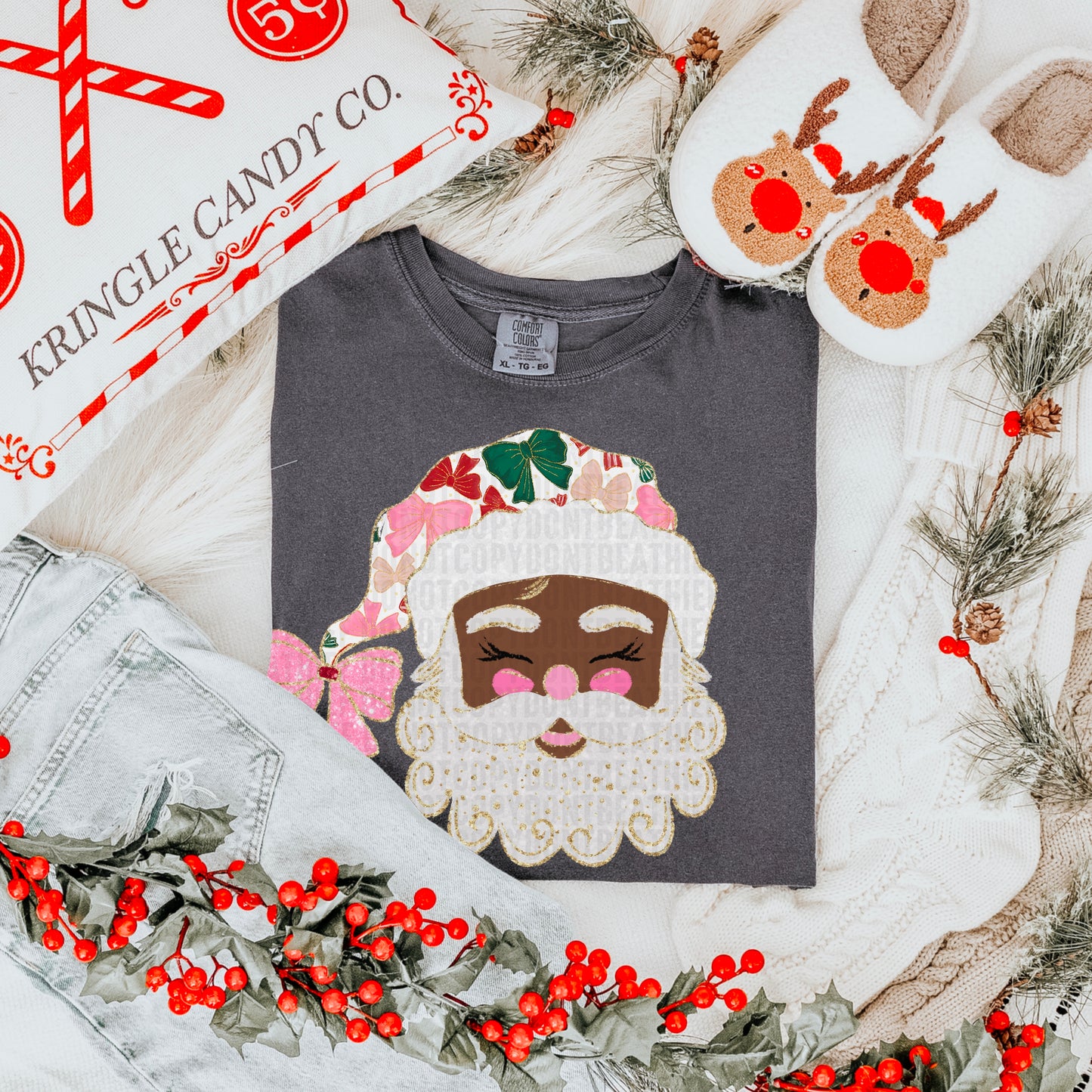 Glittered Up Santa; Dark Tone