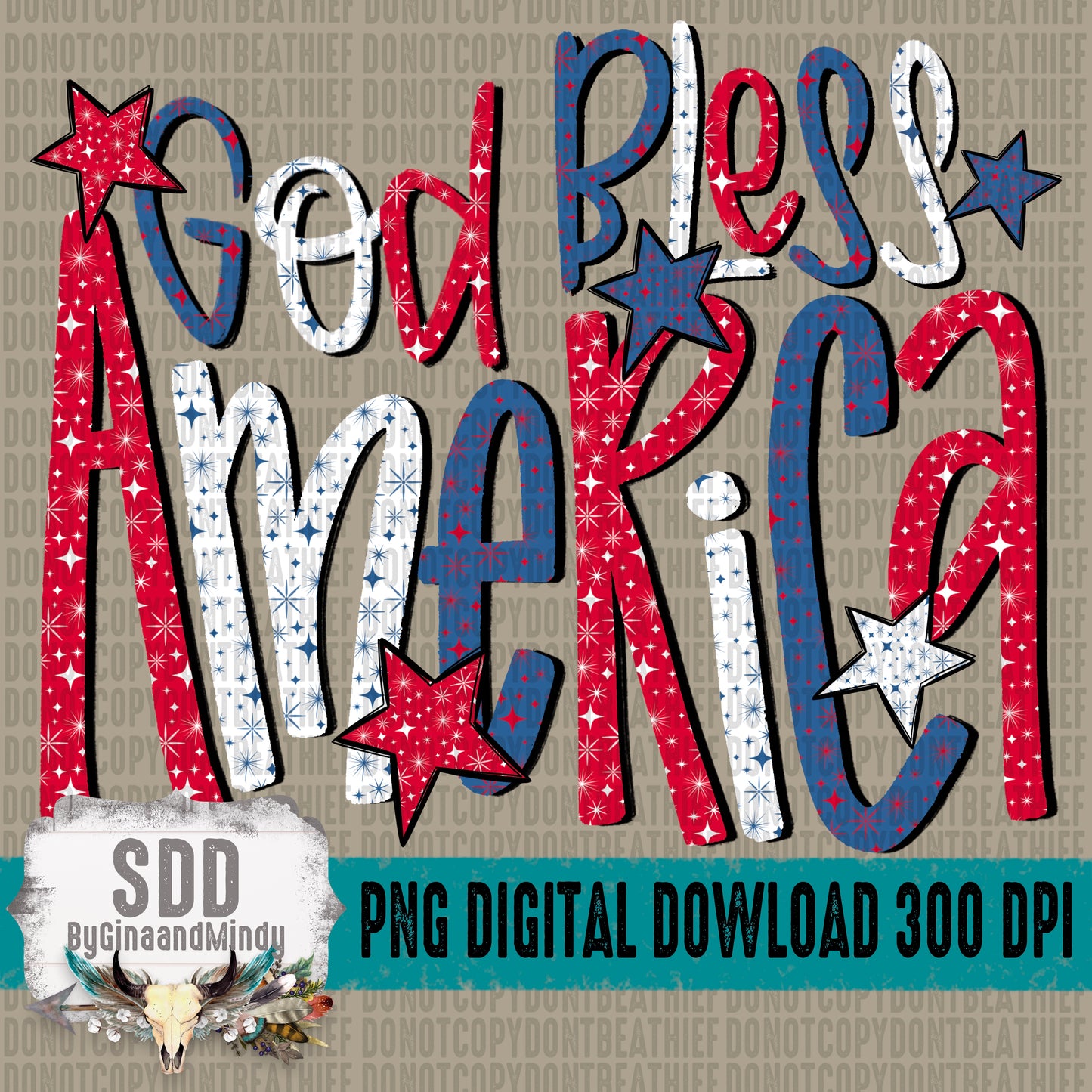God Bless America Doodle Font