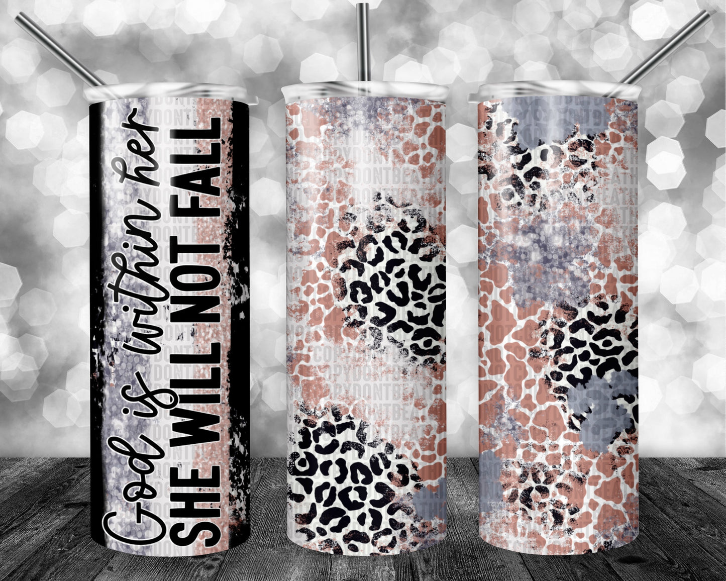 God is Within Her She Will Not Fall Digital Tumbler