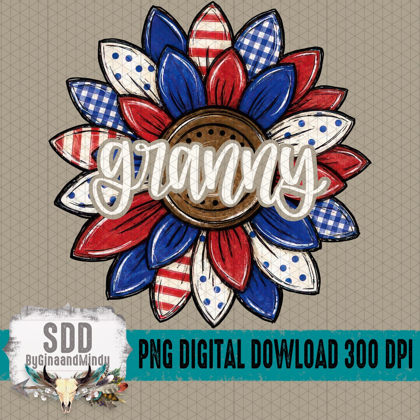 Patriotic Sunflower Collection; Granny