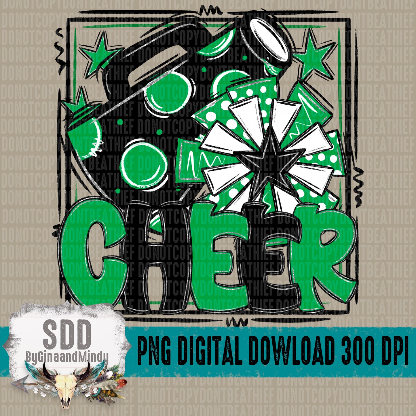 Cheer Bundle; Green & Black