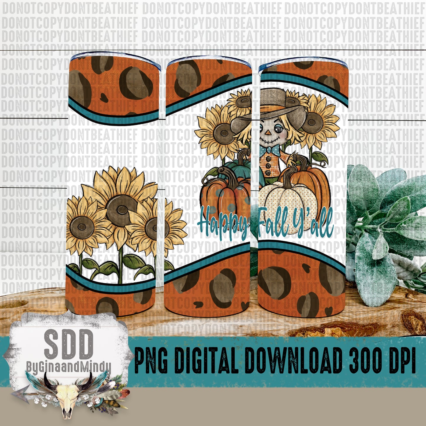 Happy Fall Y'all 20oz Tumbler