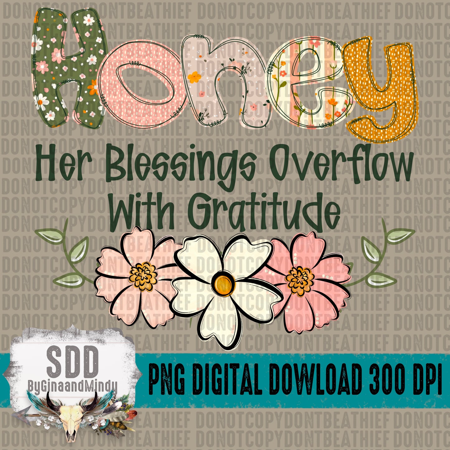 Boho Floral; Honey