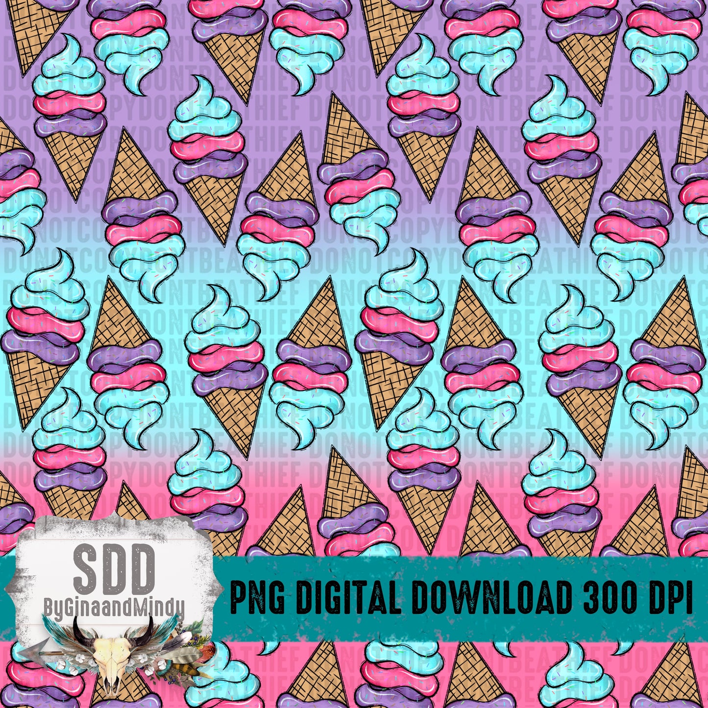 Ice Cream Sprinkles Seamless