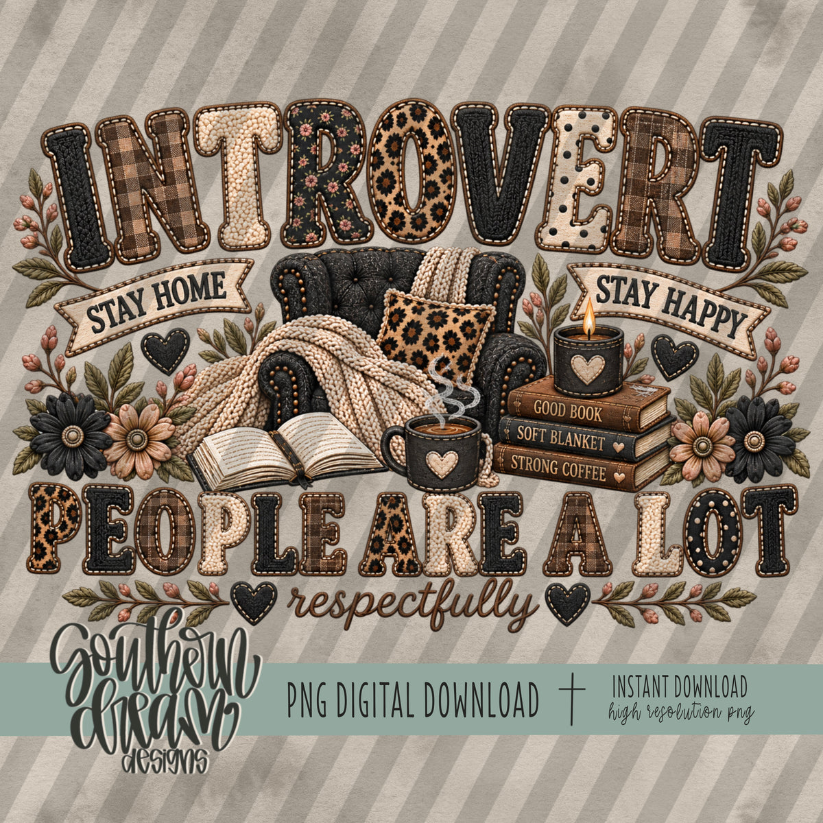 Introvert Faux Embroidery