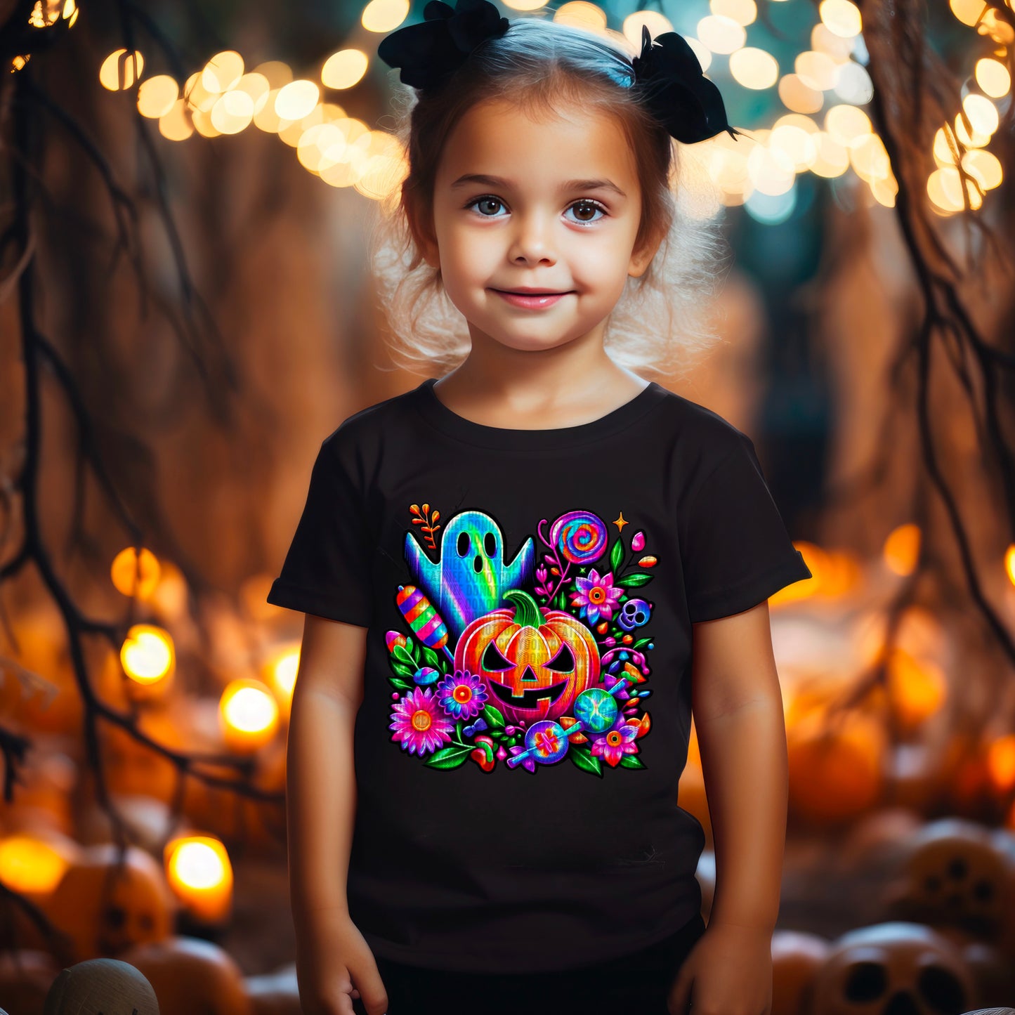 Halloween Neon Pumpkin & Ghost