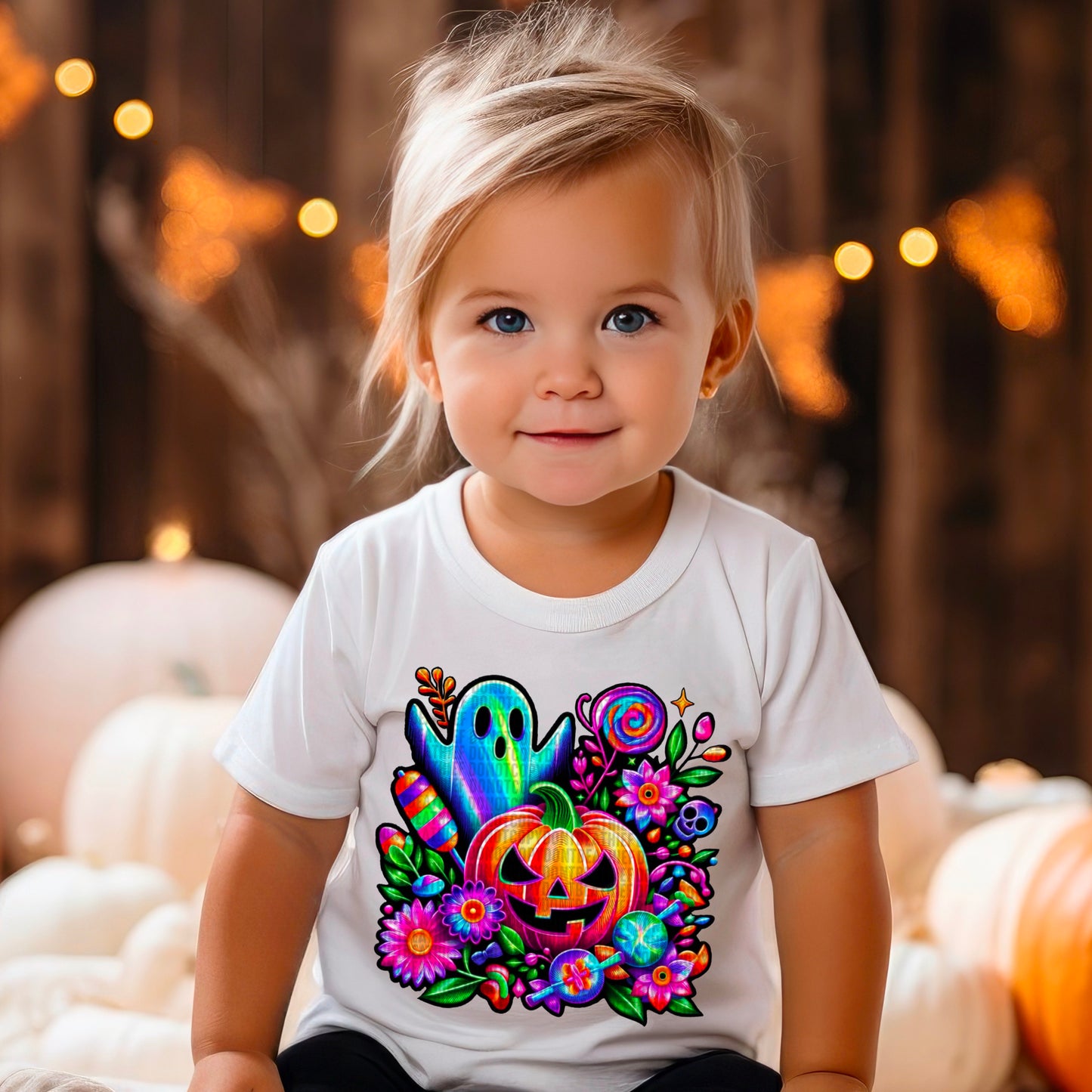 Halloween Neon Pumpkin & Ghost