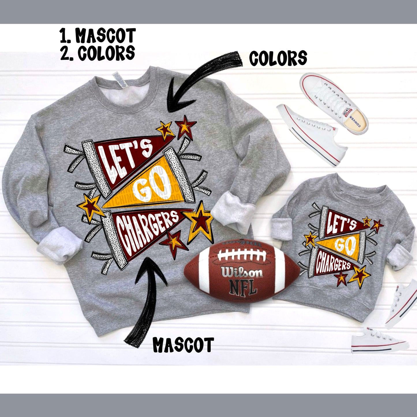 CUSTOM Pennant Mascot