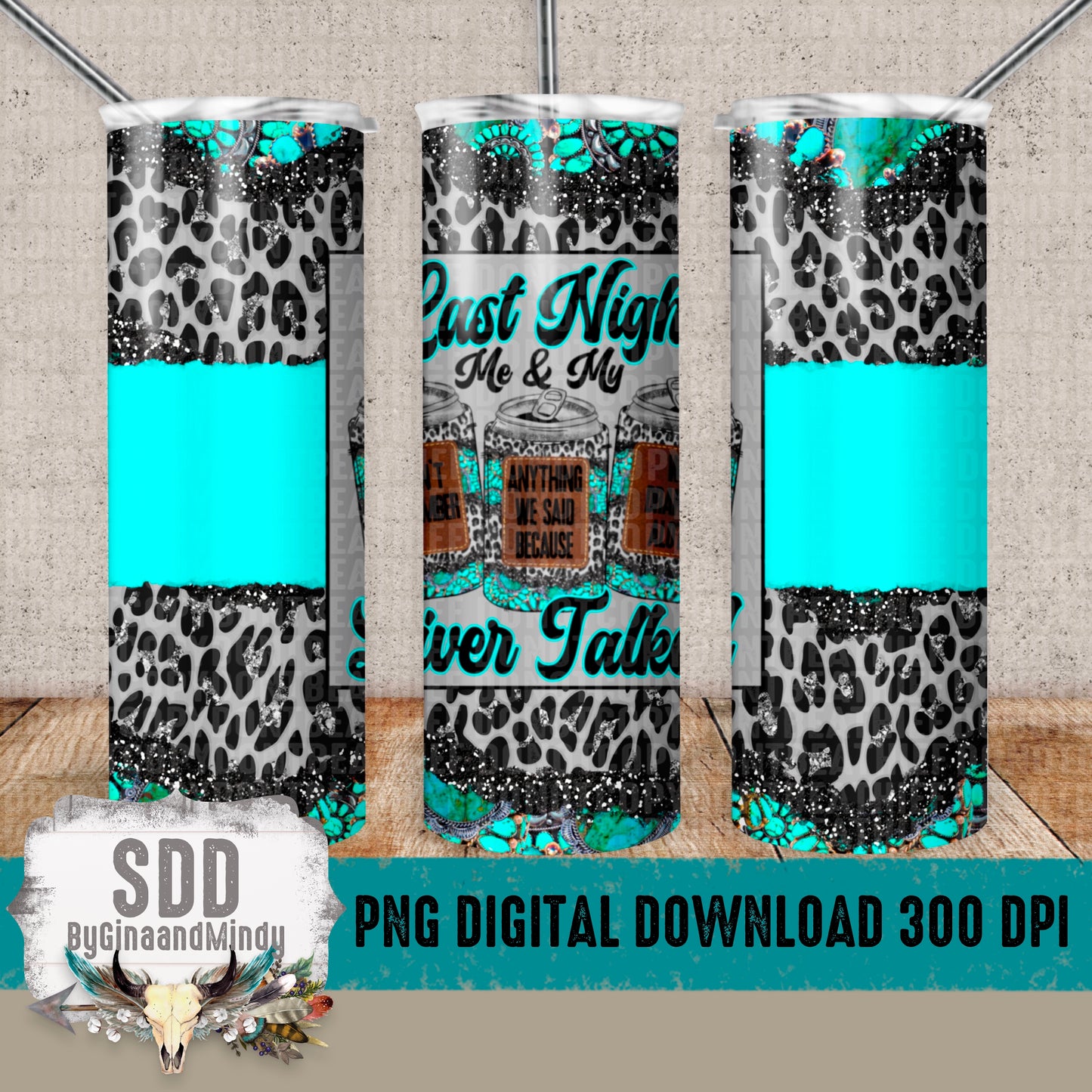 Last Night Me and My Liver Talked Digital 20 oz Tumbler