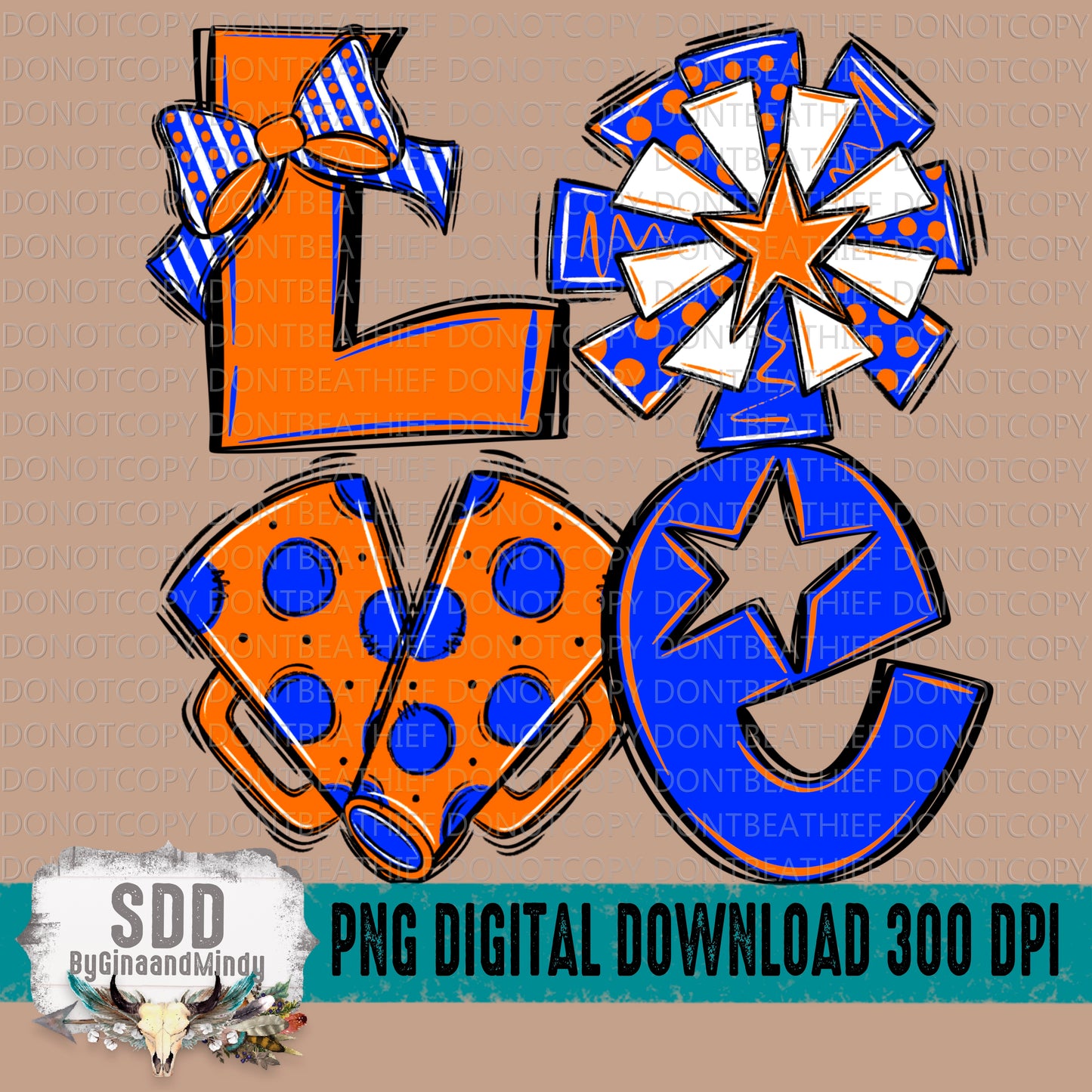 Love Cheer (Orange & Blue) Bundle