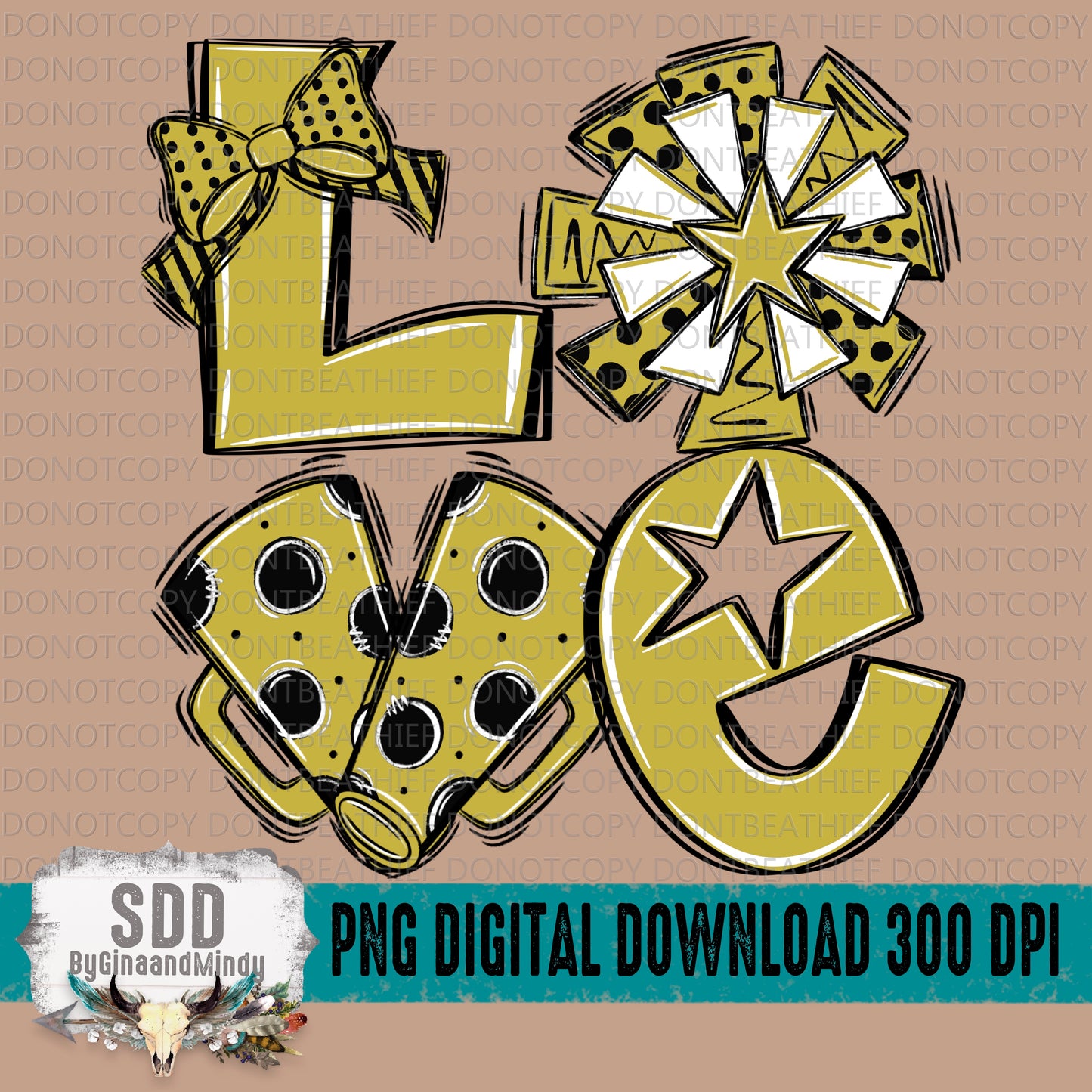 Love Cheer (Black, Gold) Bundle