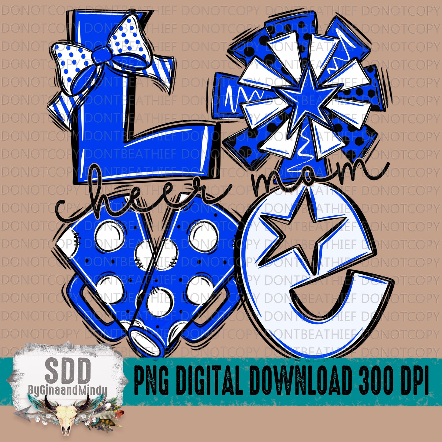 Love Cheer (Blue, Black, White) Bundle