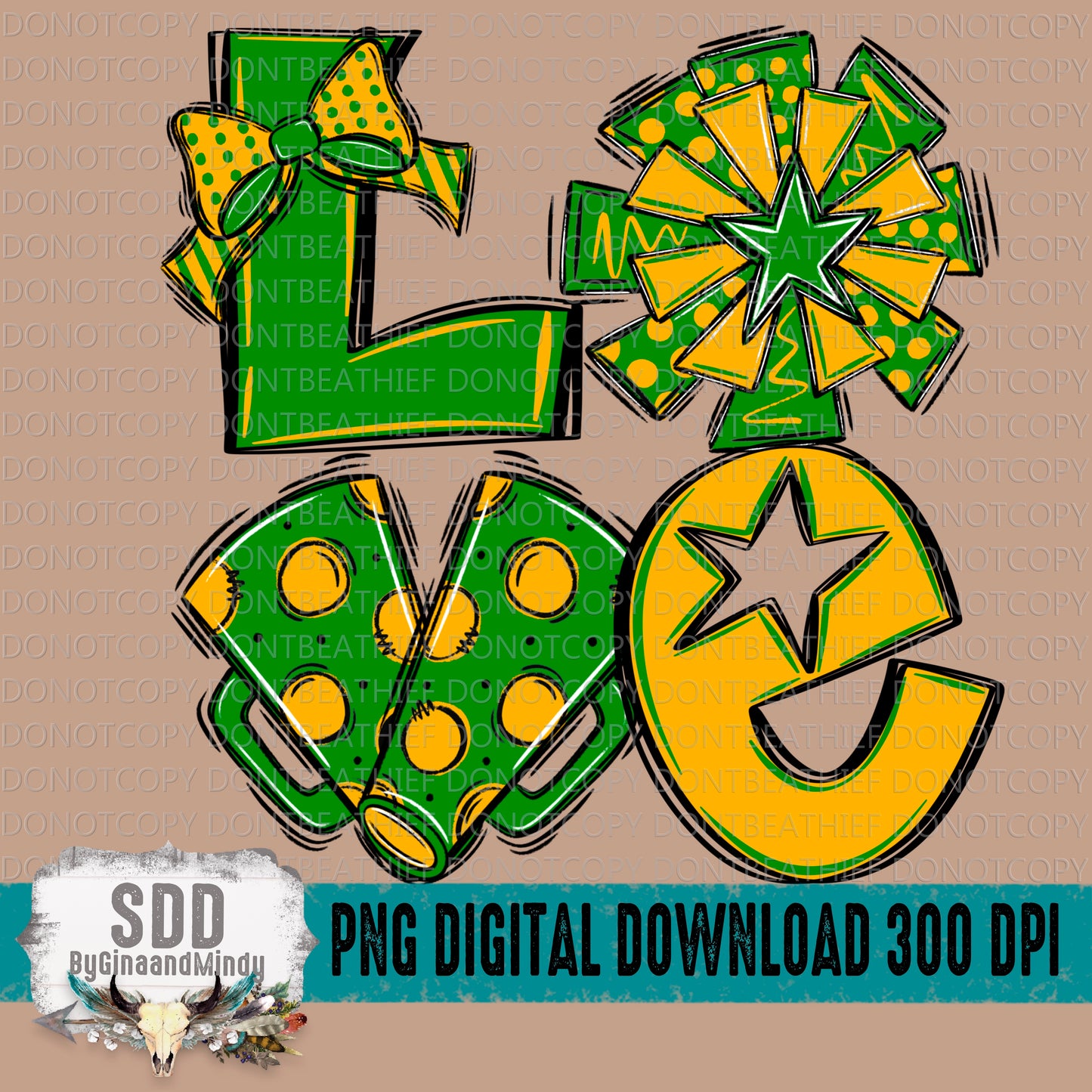 (Copy) Love Cheer (Green, Gold) Bundle