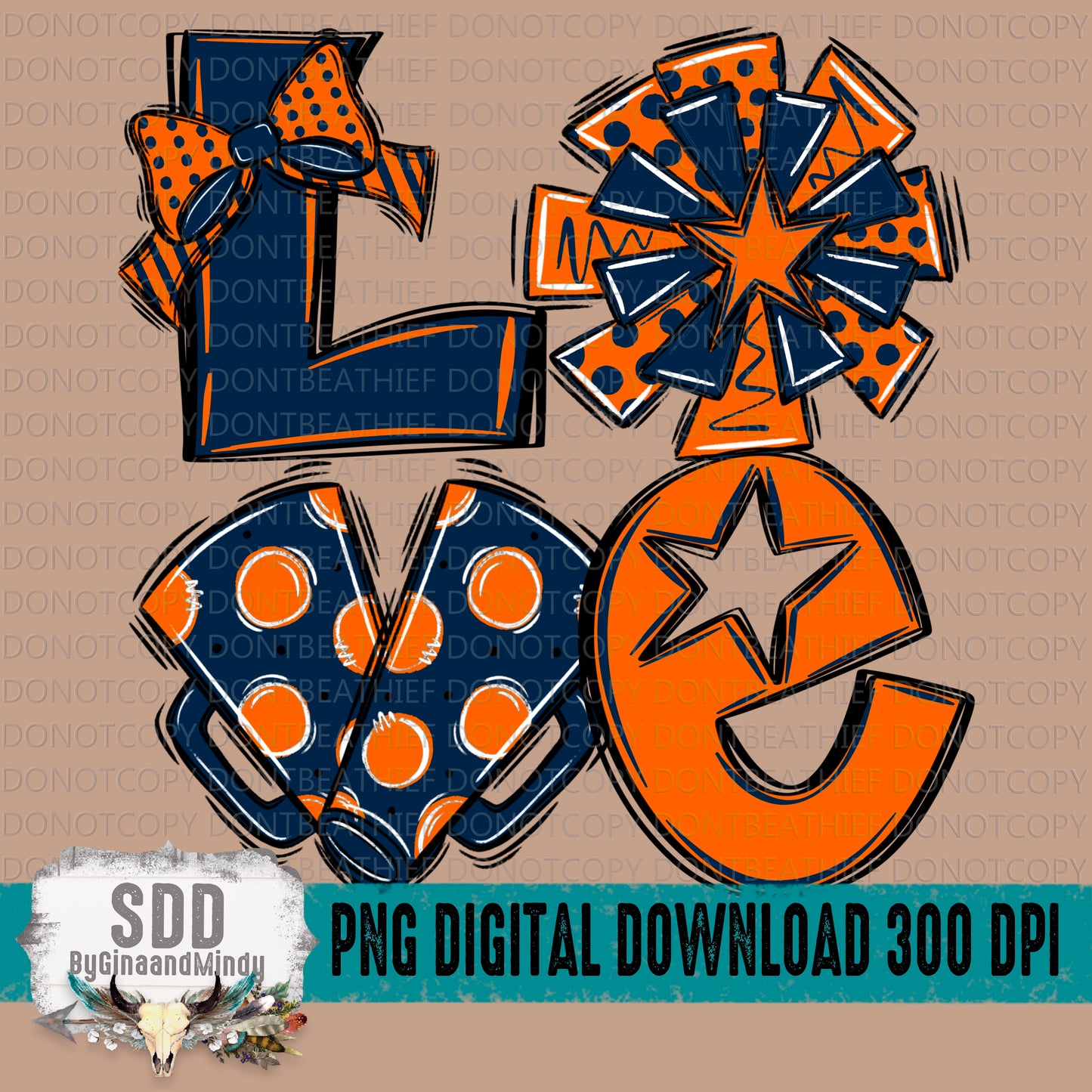 Love Cheer (Navy, Orange) Bundle