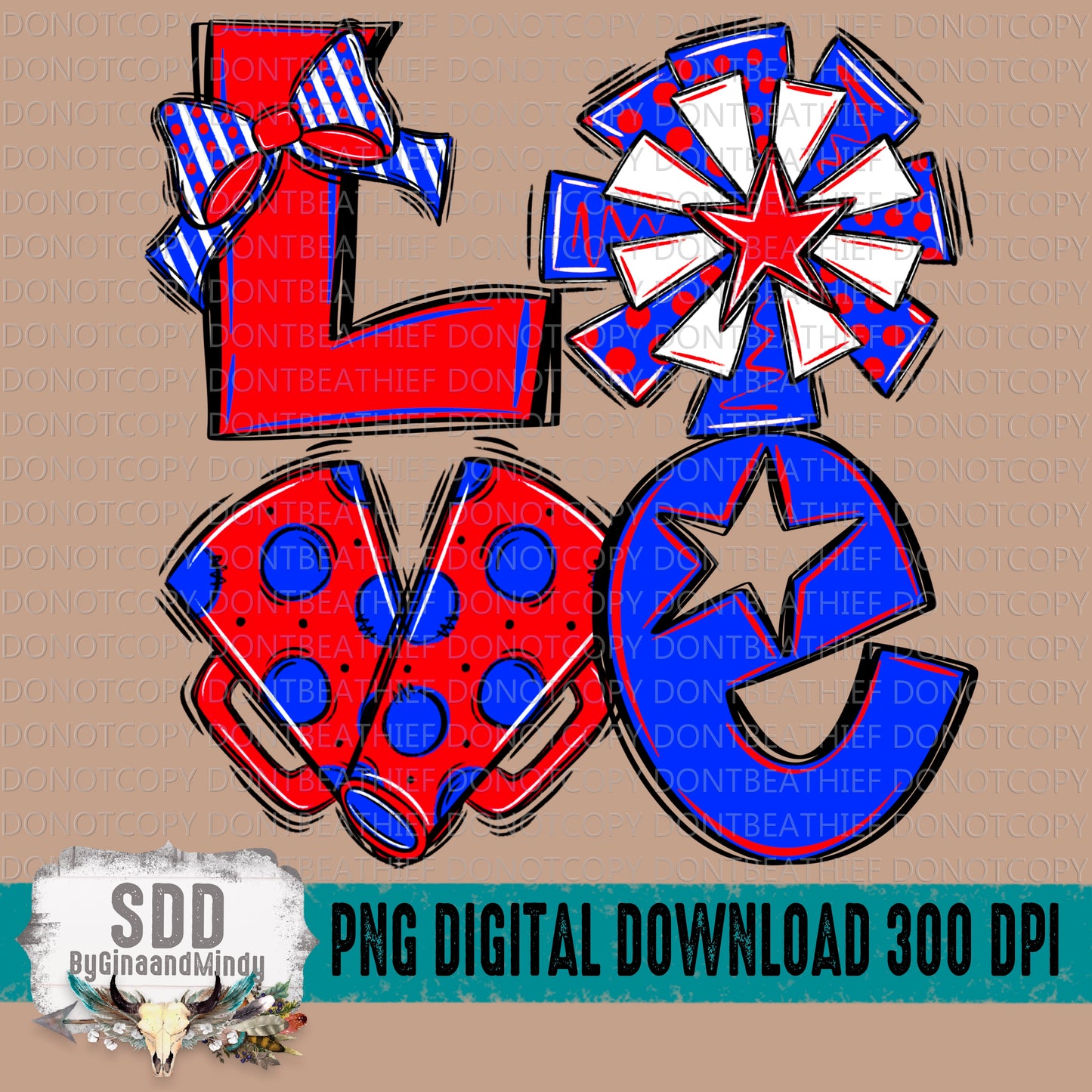 Love Cheer (Red, White, Blue) Bundle