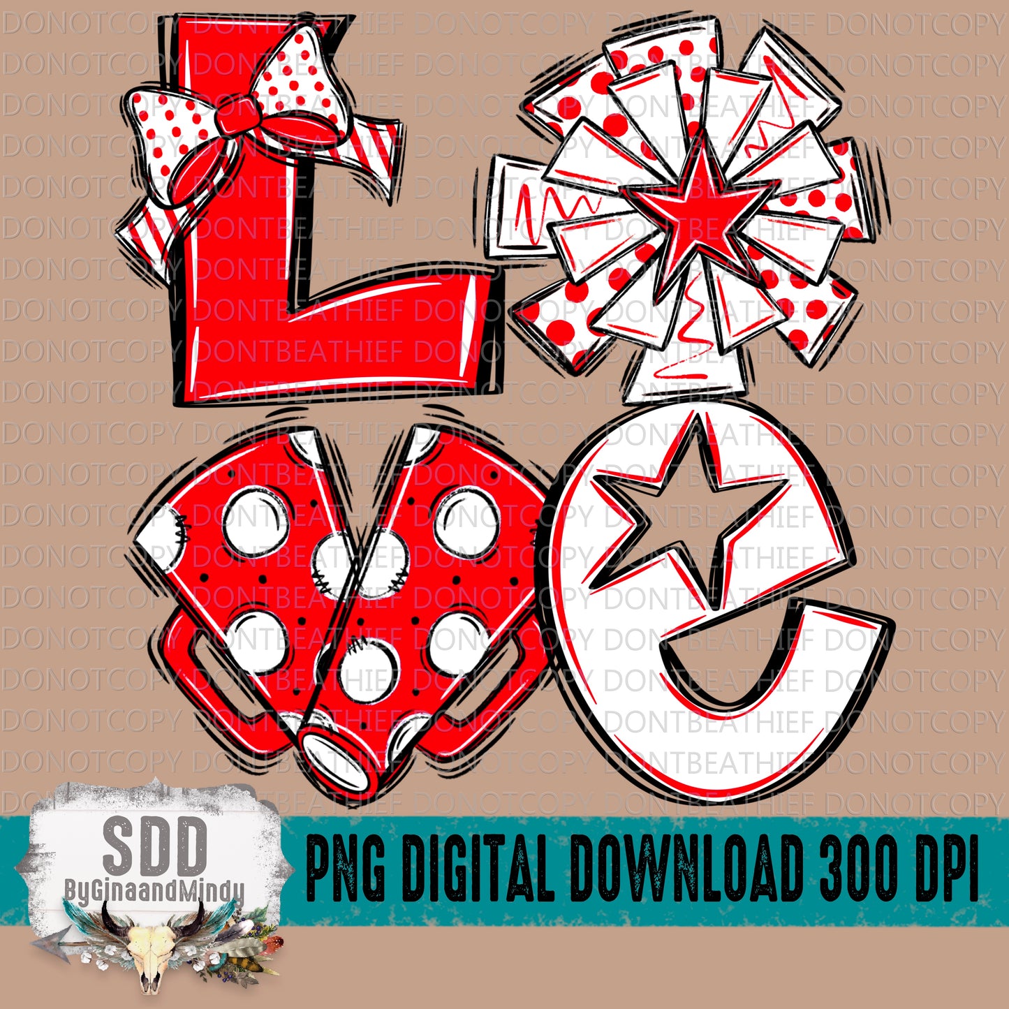Love Cheer (Red & White) Bundle