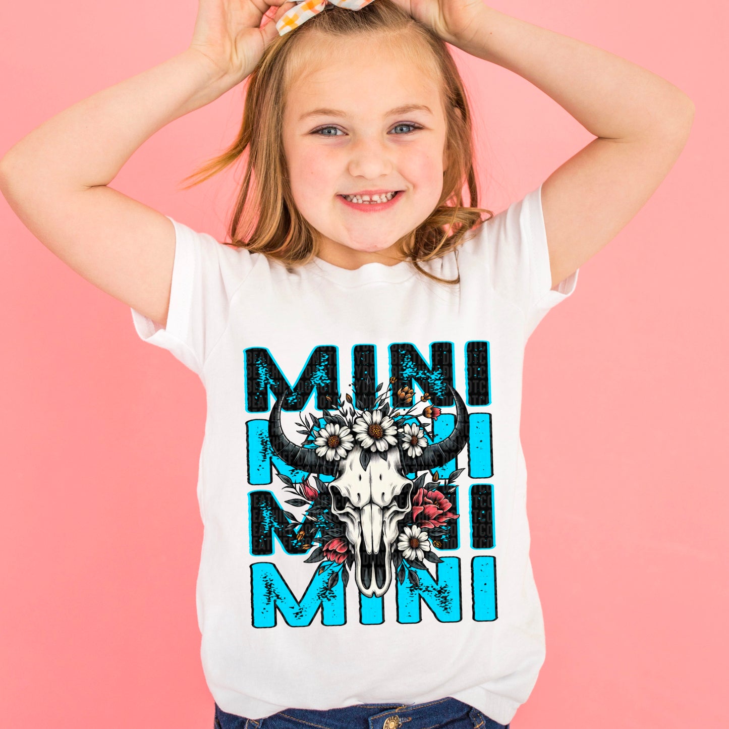 Western Skull Mama & Mini Bundle (Blue)