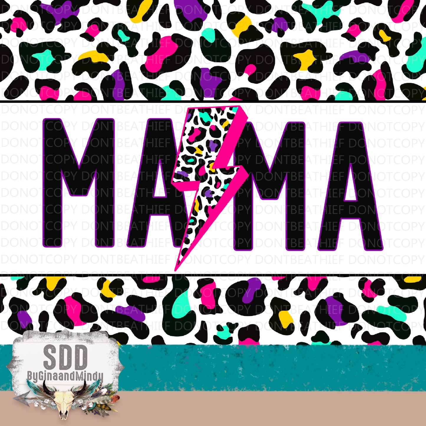Mama Leopard Multi Color 20oz Tumbler