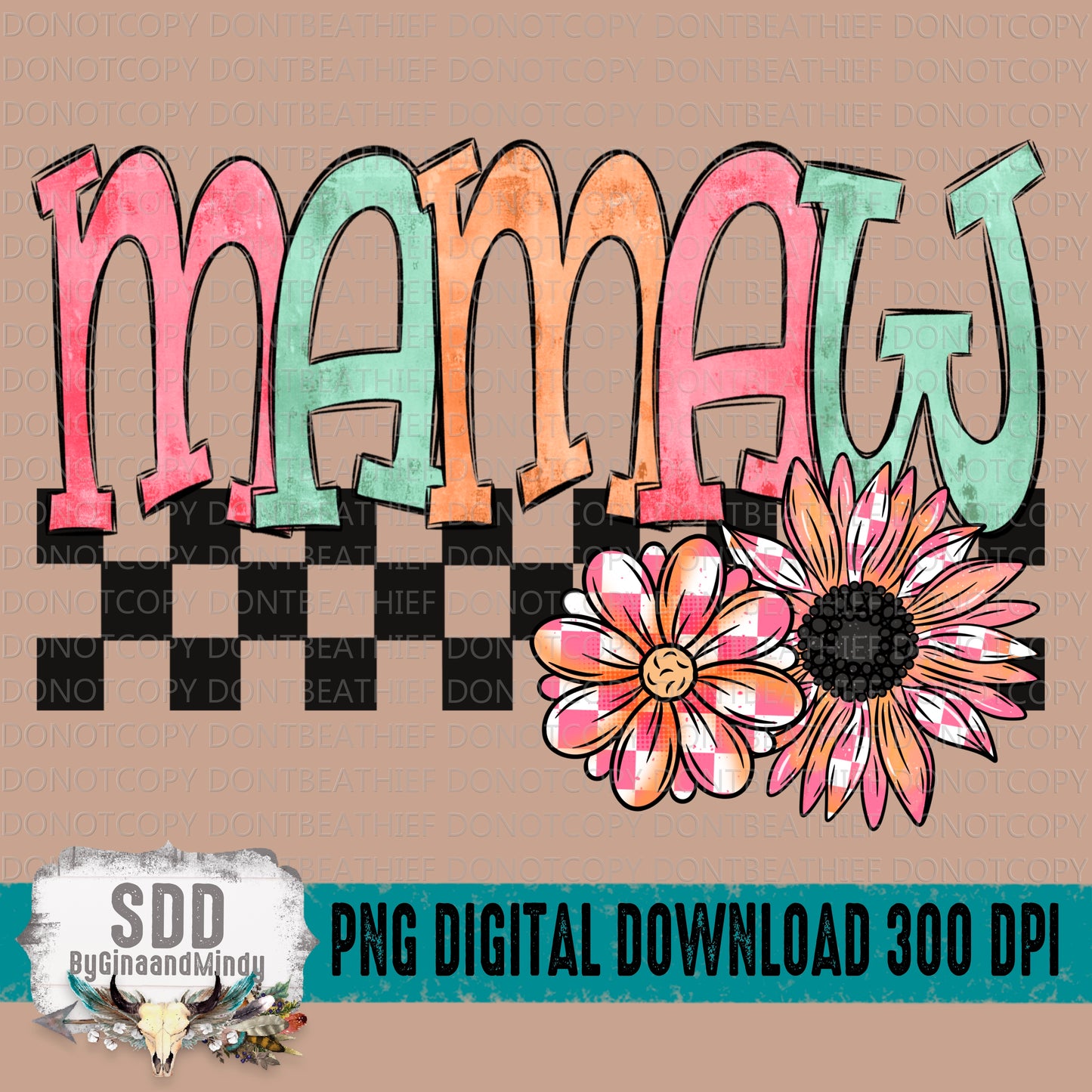 Mamaw Spring Checkered