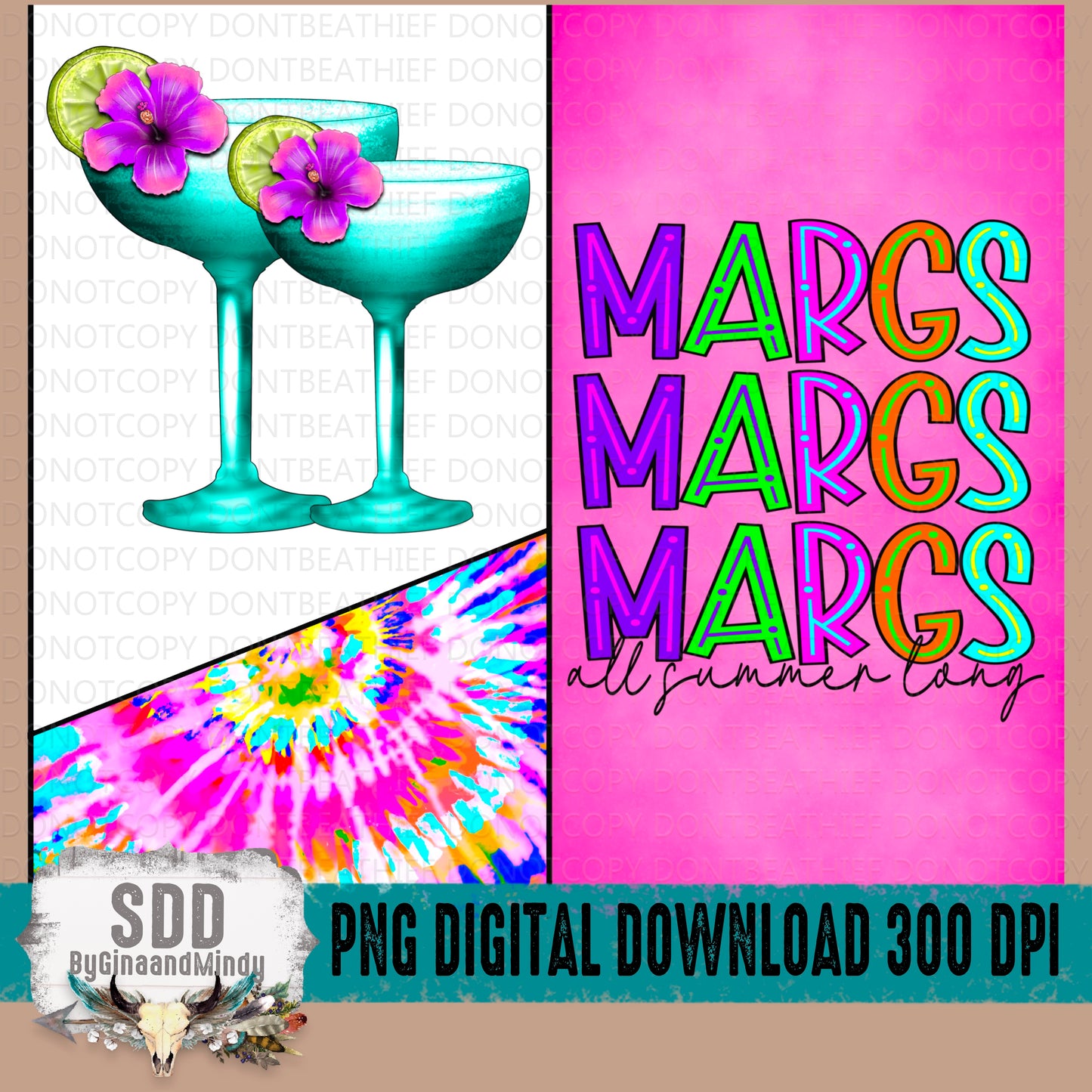 Margs All Summer Long 20 oz Tumbler Wrap