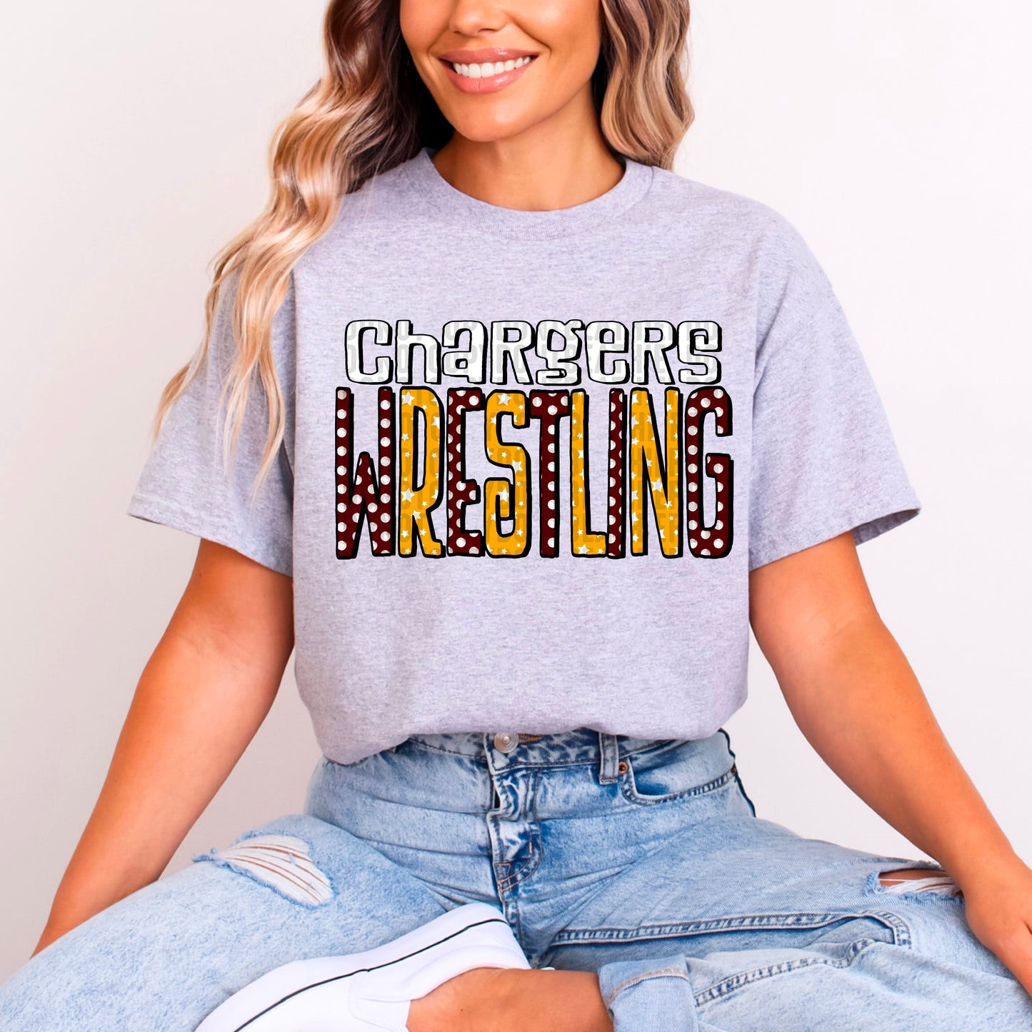 CUSTOM Team Spirit Doodles Typography Style