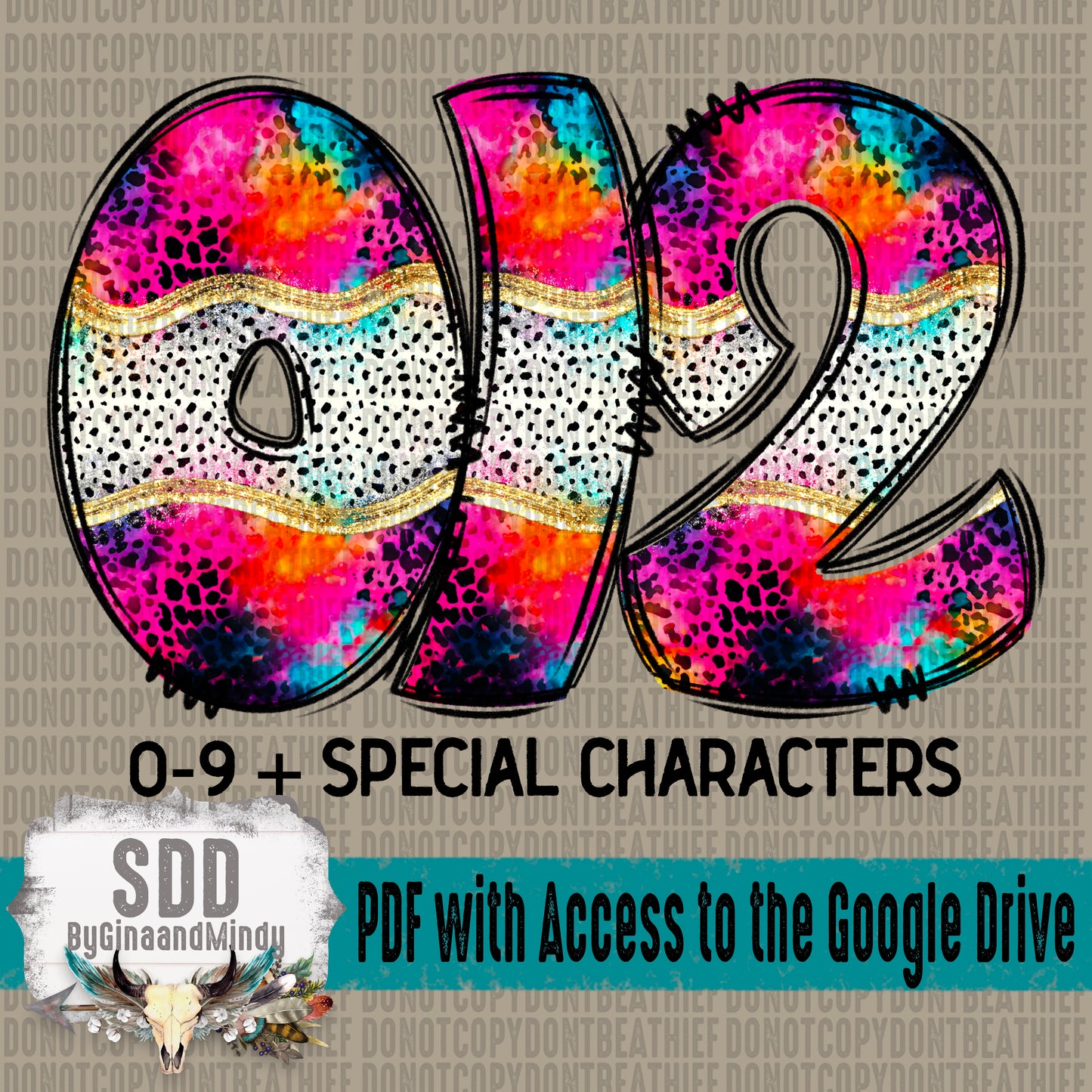 Messy Doodle Mash Up Alpha Set (2 Sets Uppercase & Lowercase, 0-9, + Special Characters)