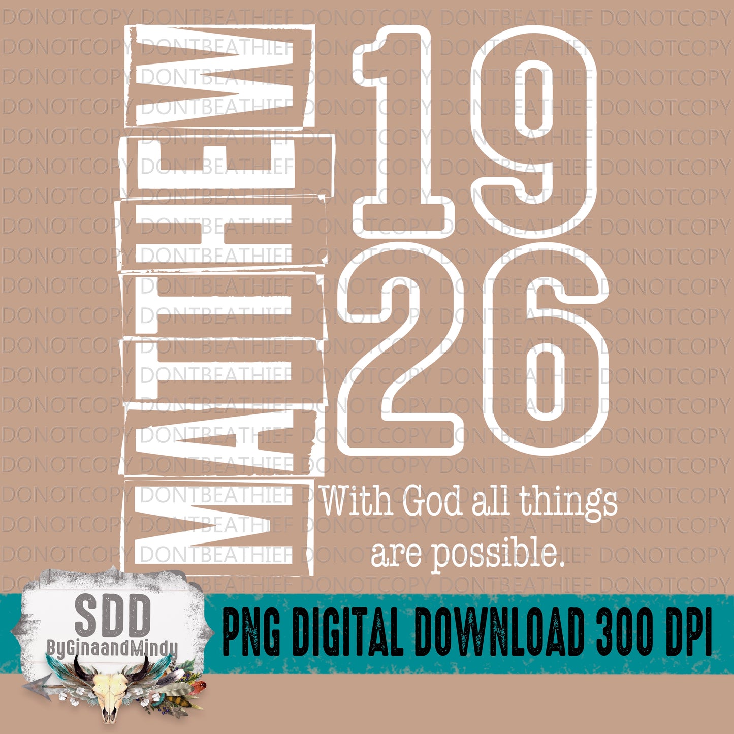 Matthew 19;26 Bundle