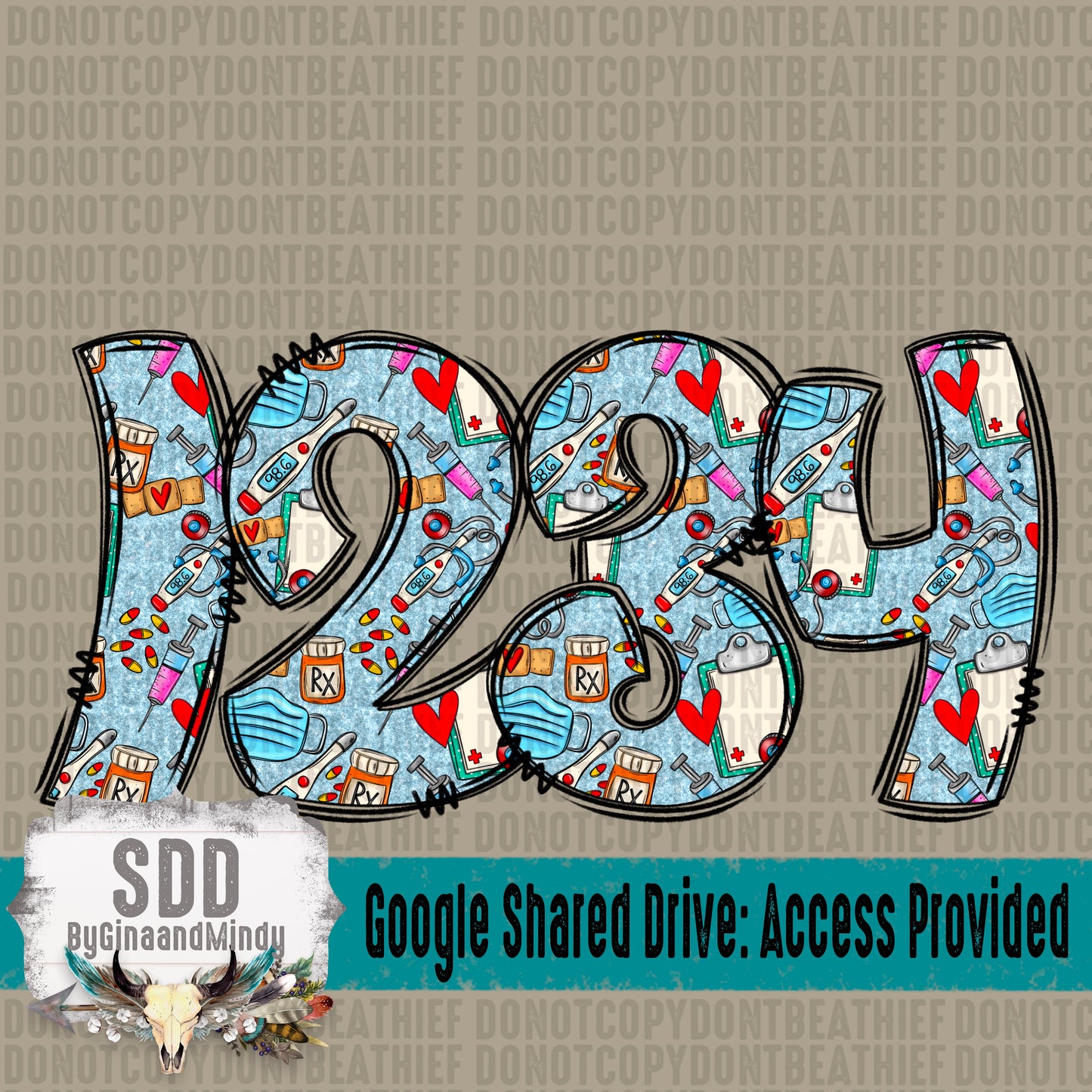Medical Doodle Letters (Uppercase, Lowercase, 0-9, Special Characters)