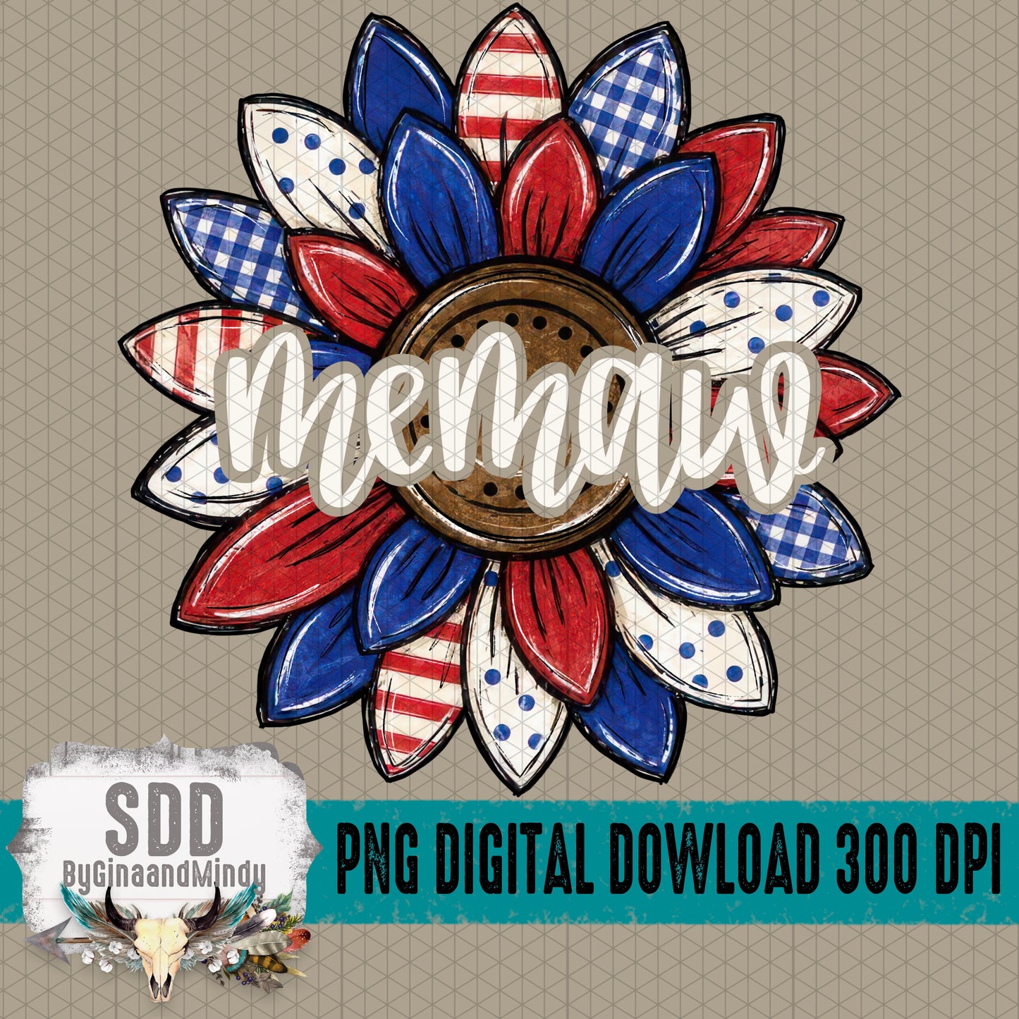 Patriotic Sunflower Collection; Memaw