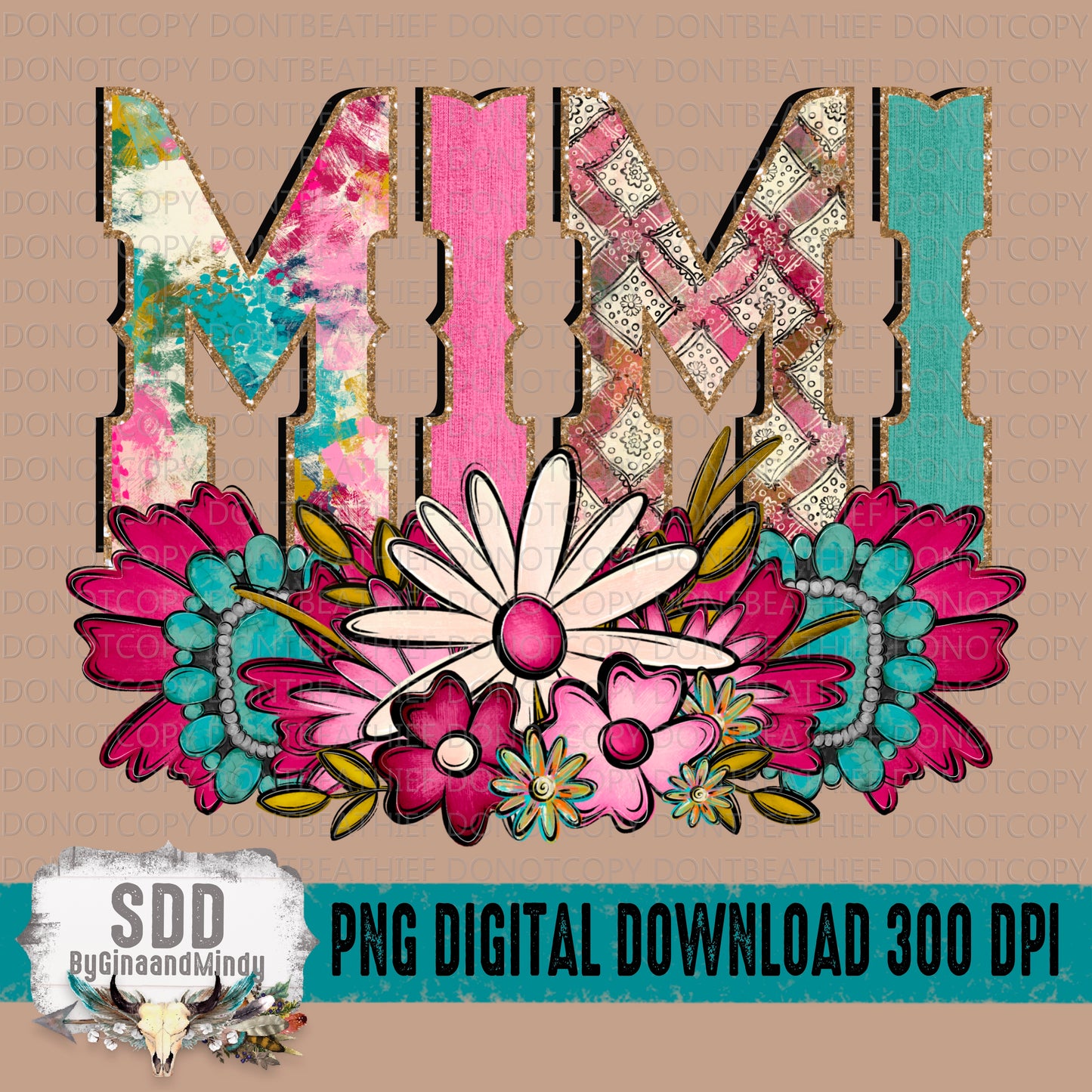 Western Floral Title Name Mimi