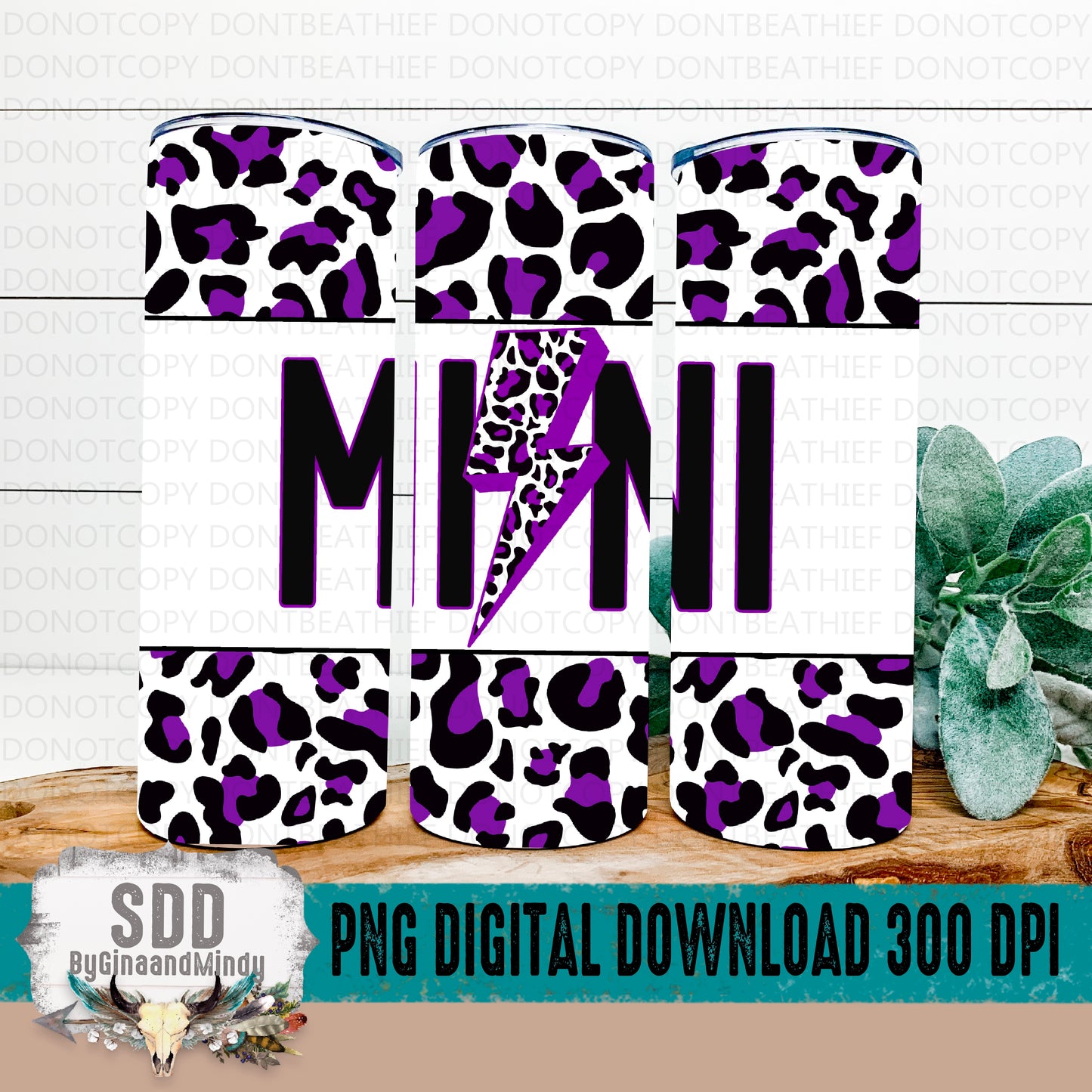 Mini Leopard Purple 20oz Tumbler