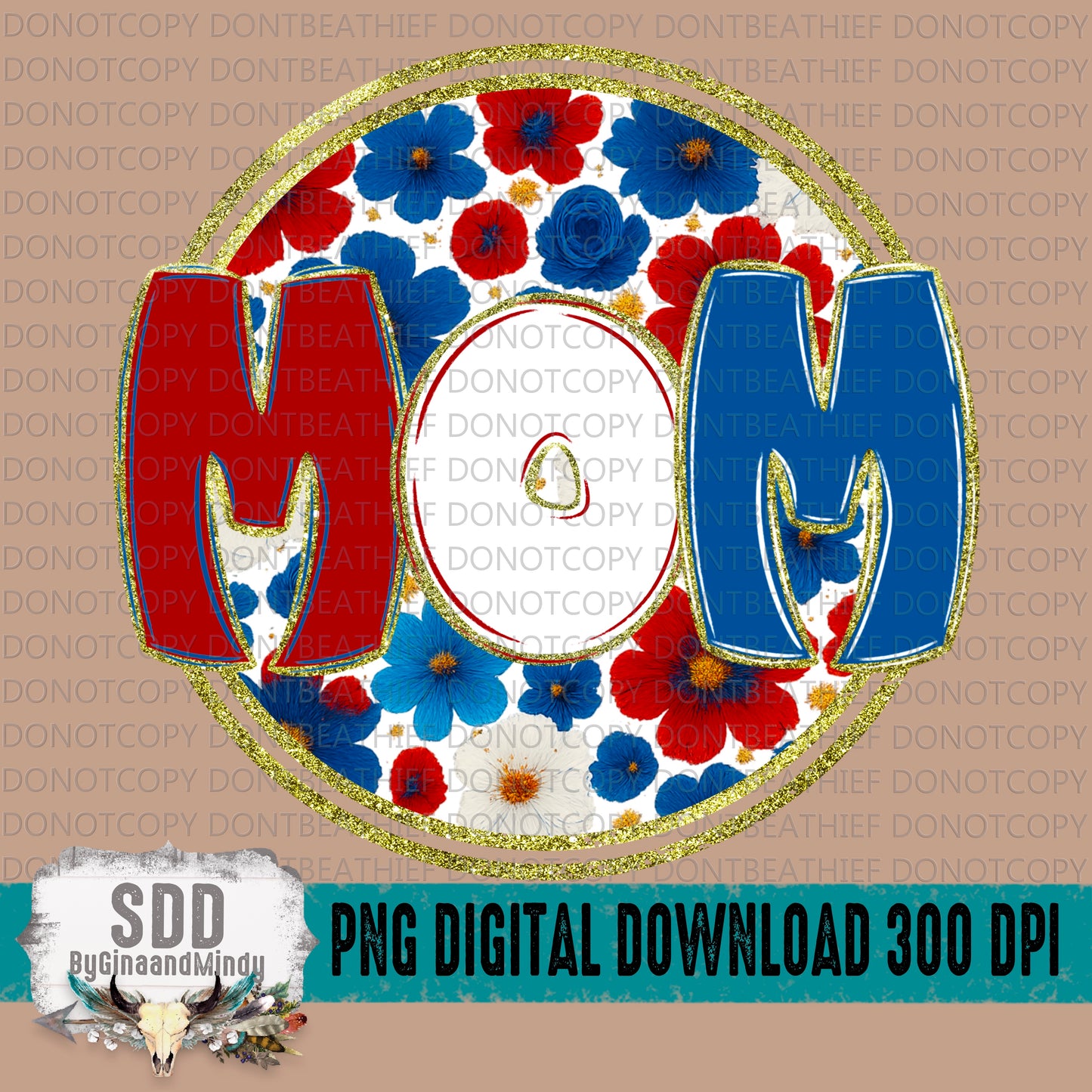 Mom 4th Floral
