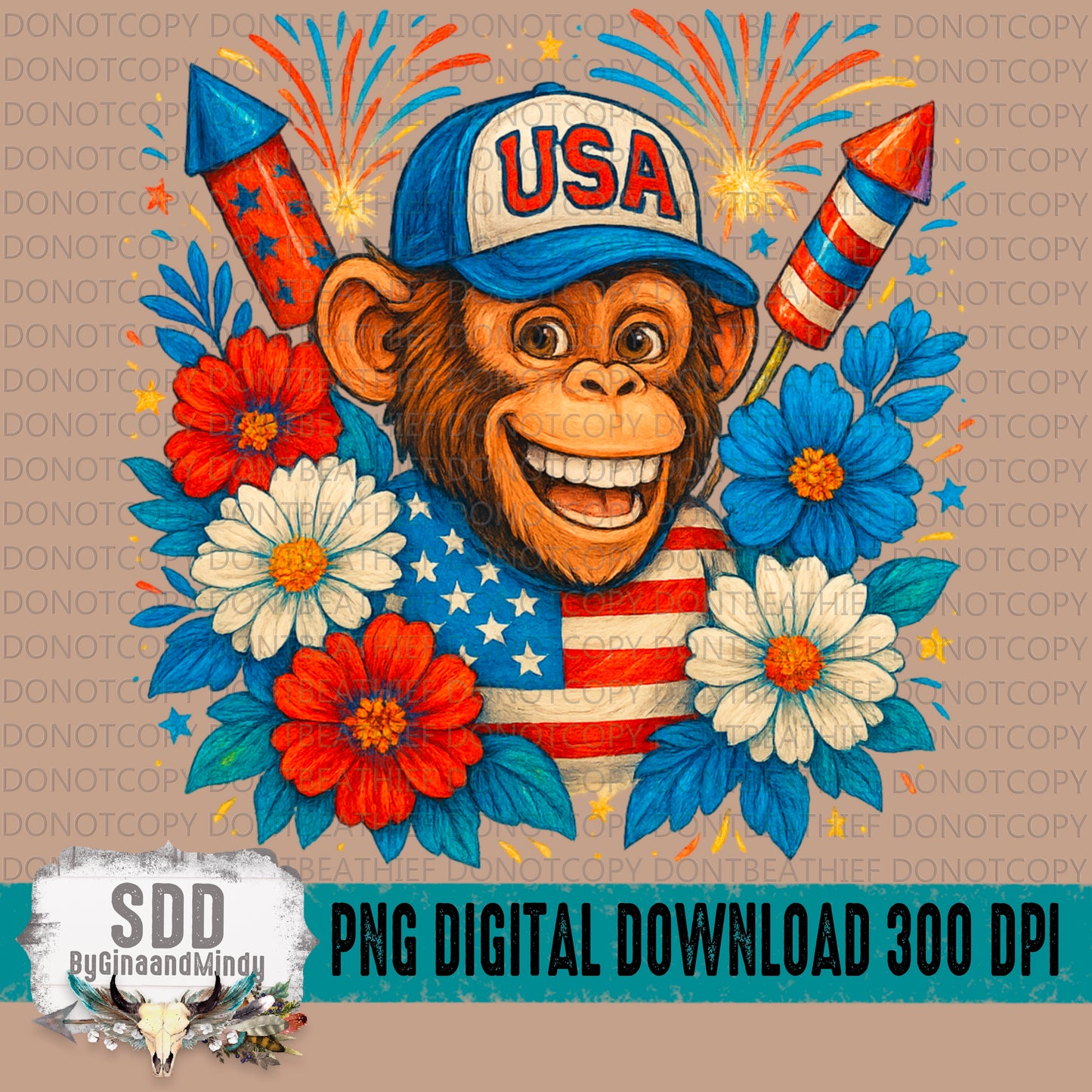 Fourth of July Monkey