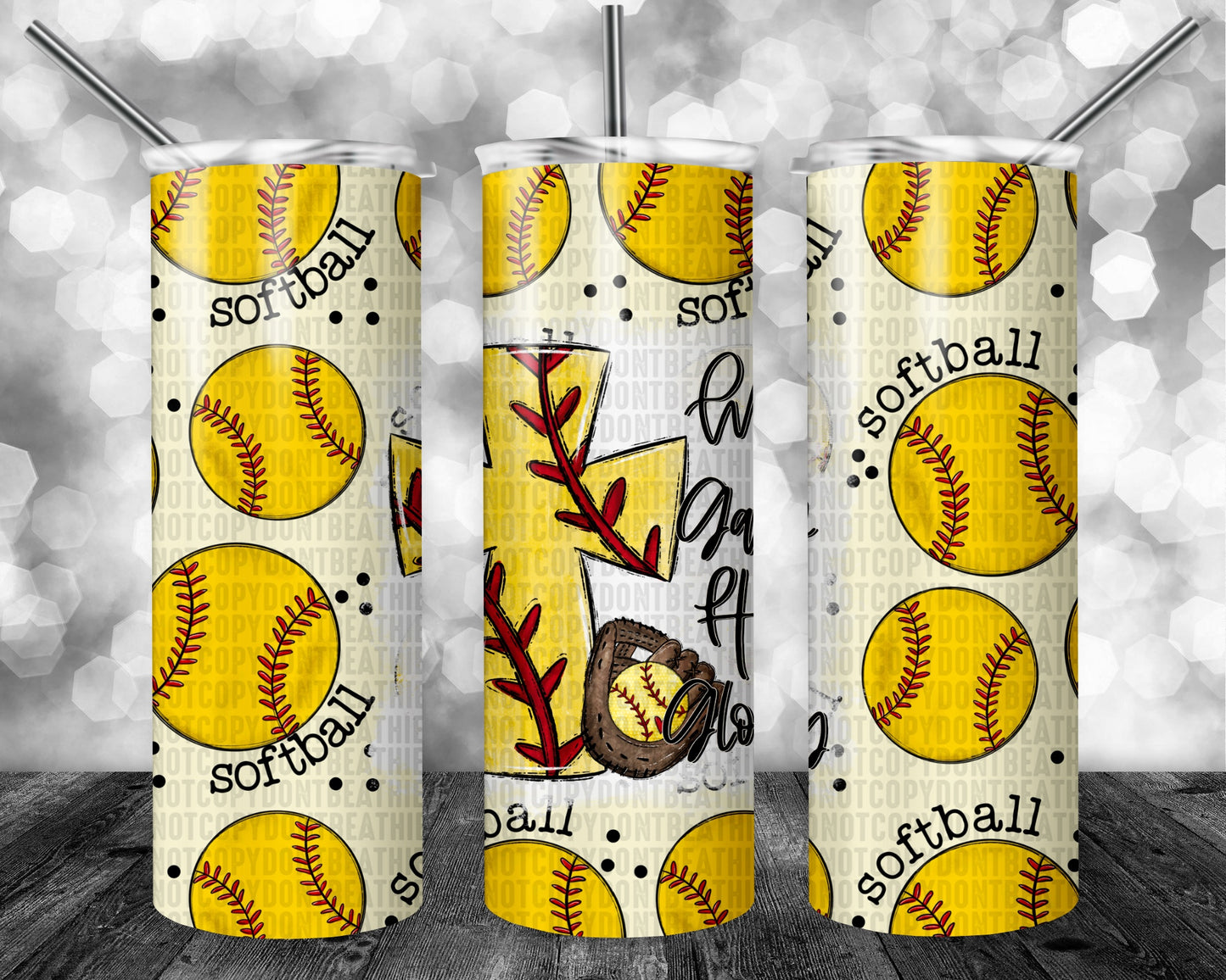 My Game His Glory Softball 20oz Tumbler
