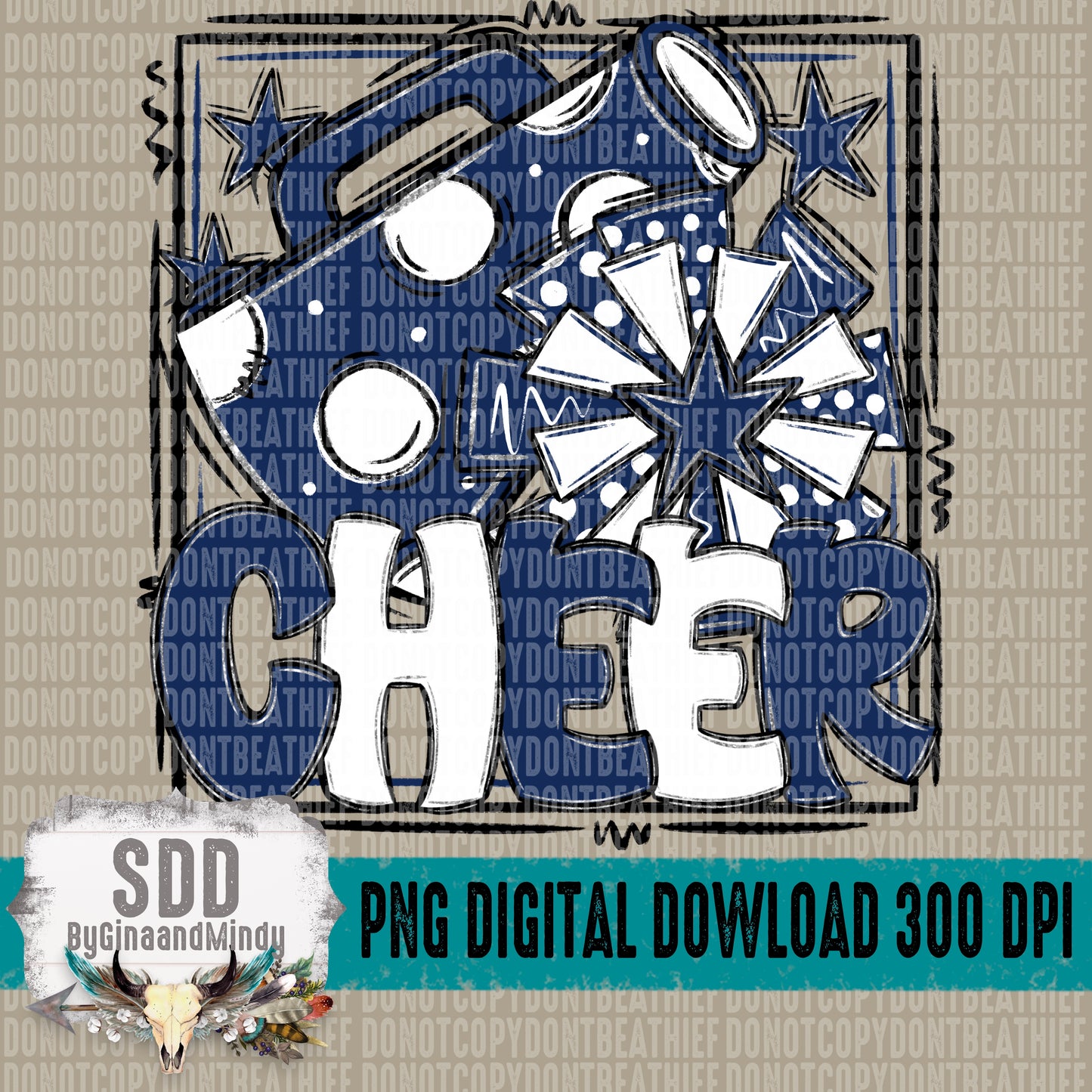 Cheer Bundle; Navy Blue & White