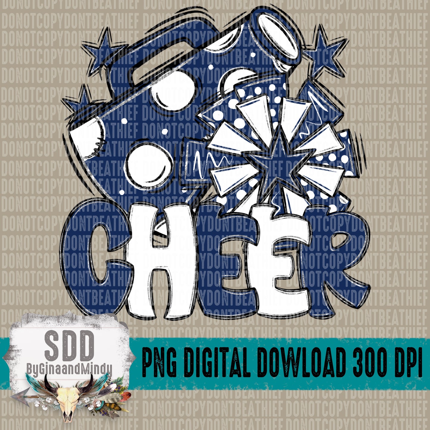 Cheer Bundle; Navy Blue & White