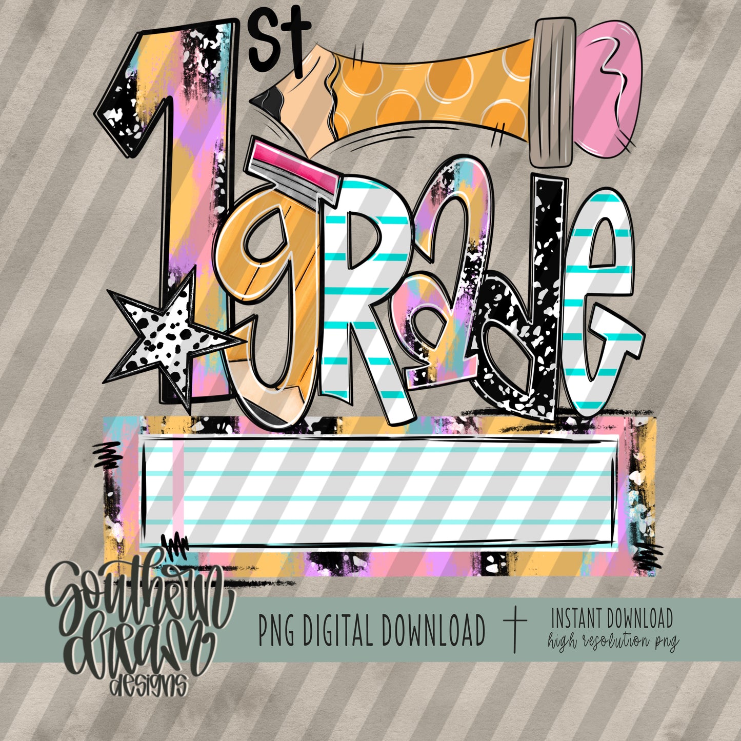 1st Grade Name Plate
