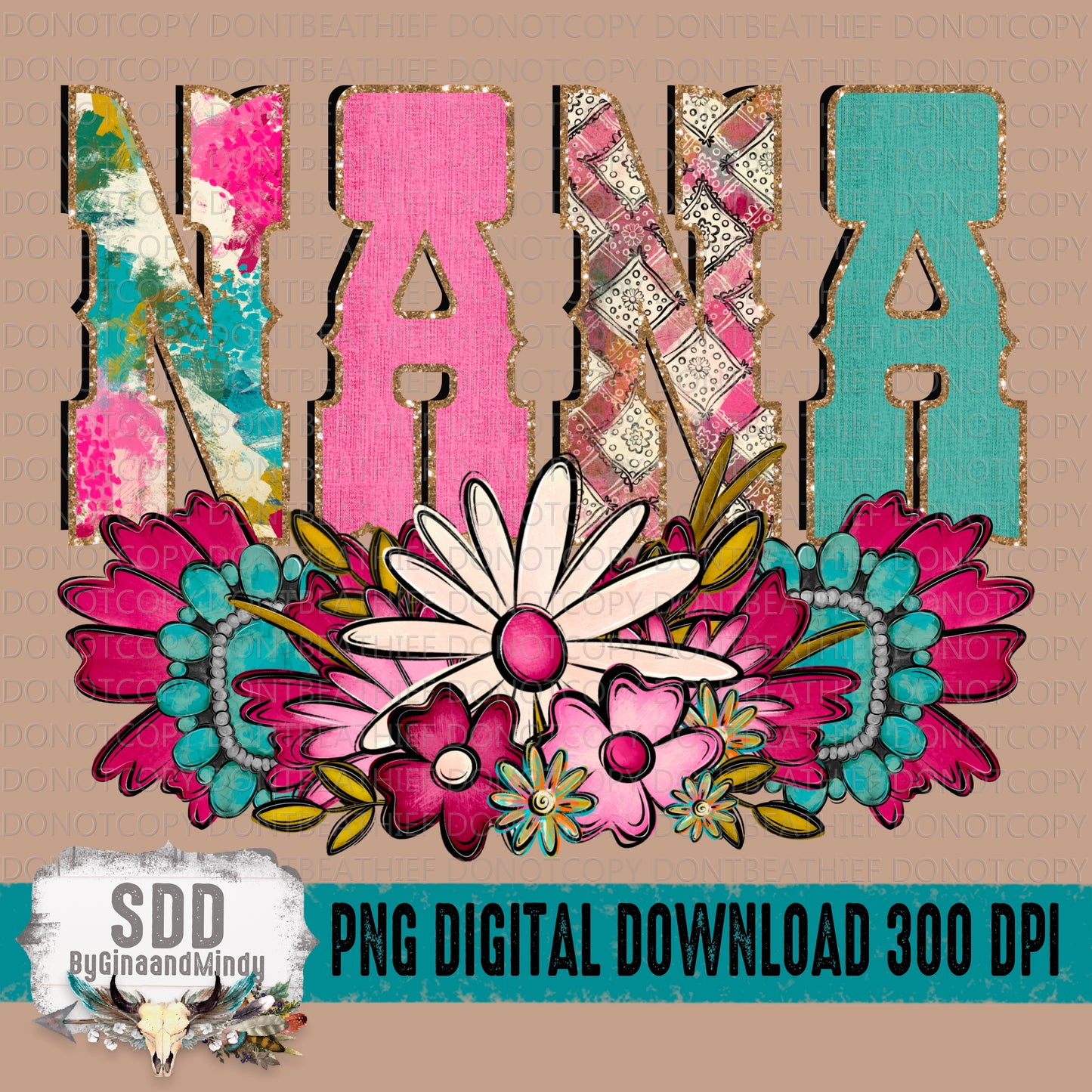 Western Floral Title Name Nana