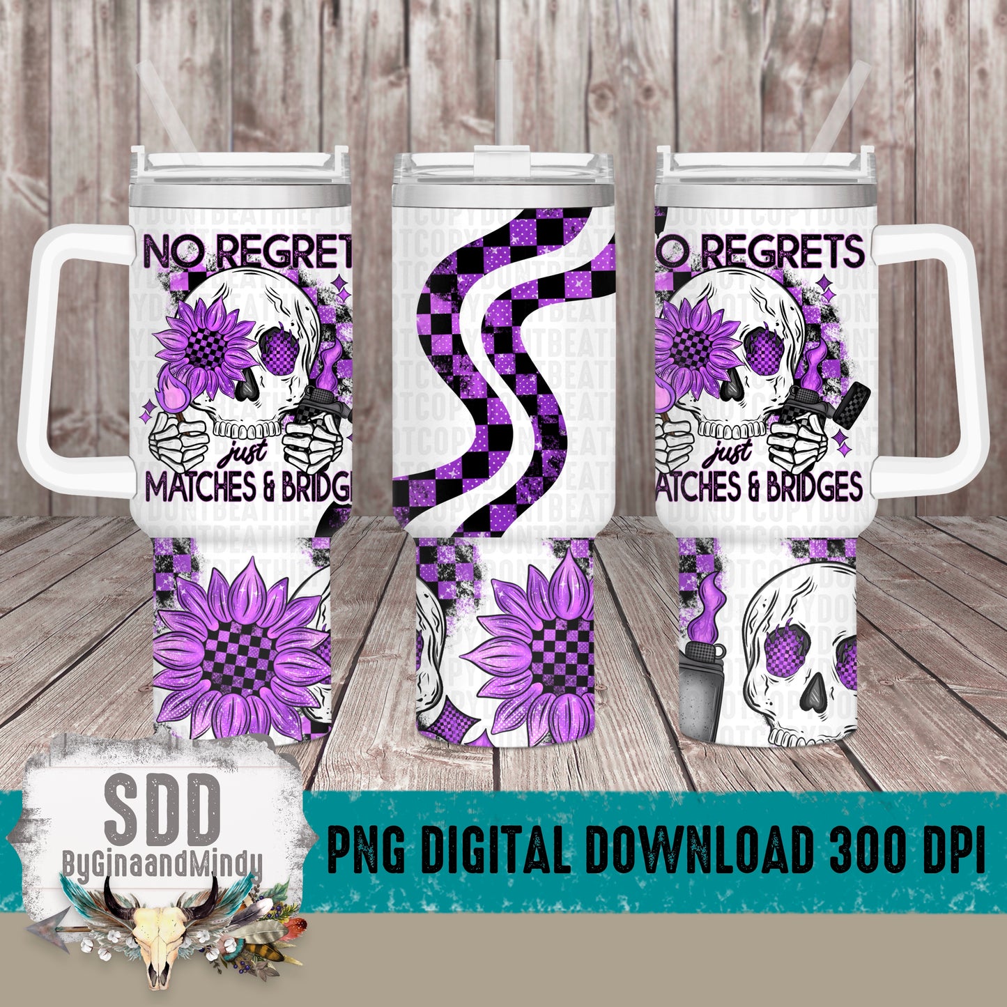 No Regrets Just Matches & Bridges 40oz Tumbler