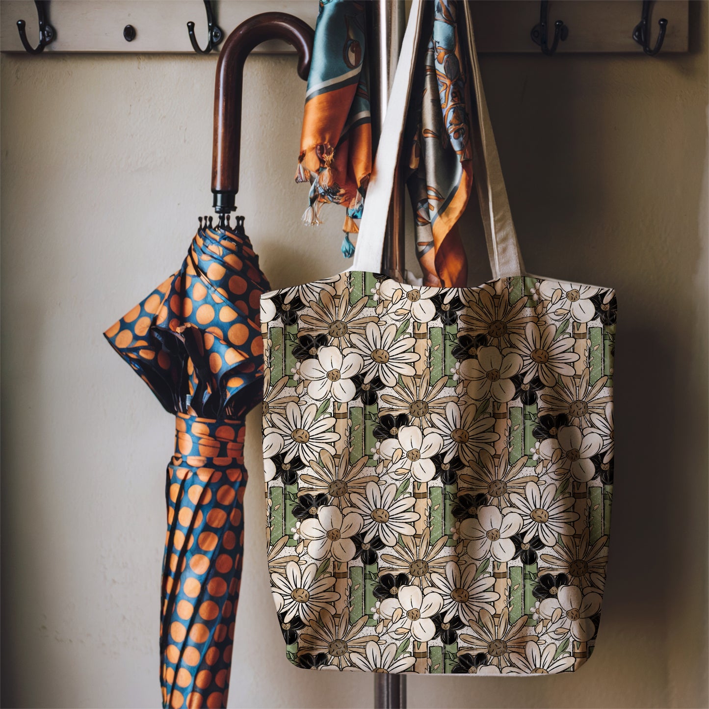 Neutral Florals and Books Seamless Bundle