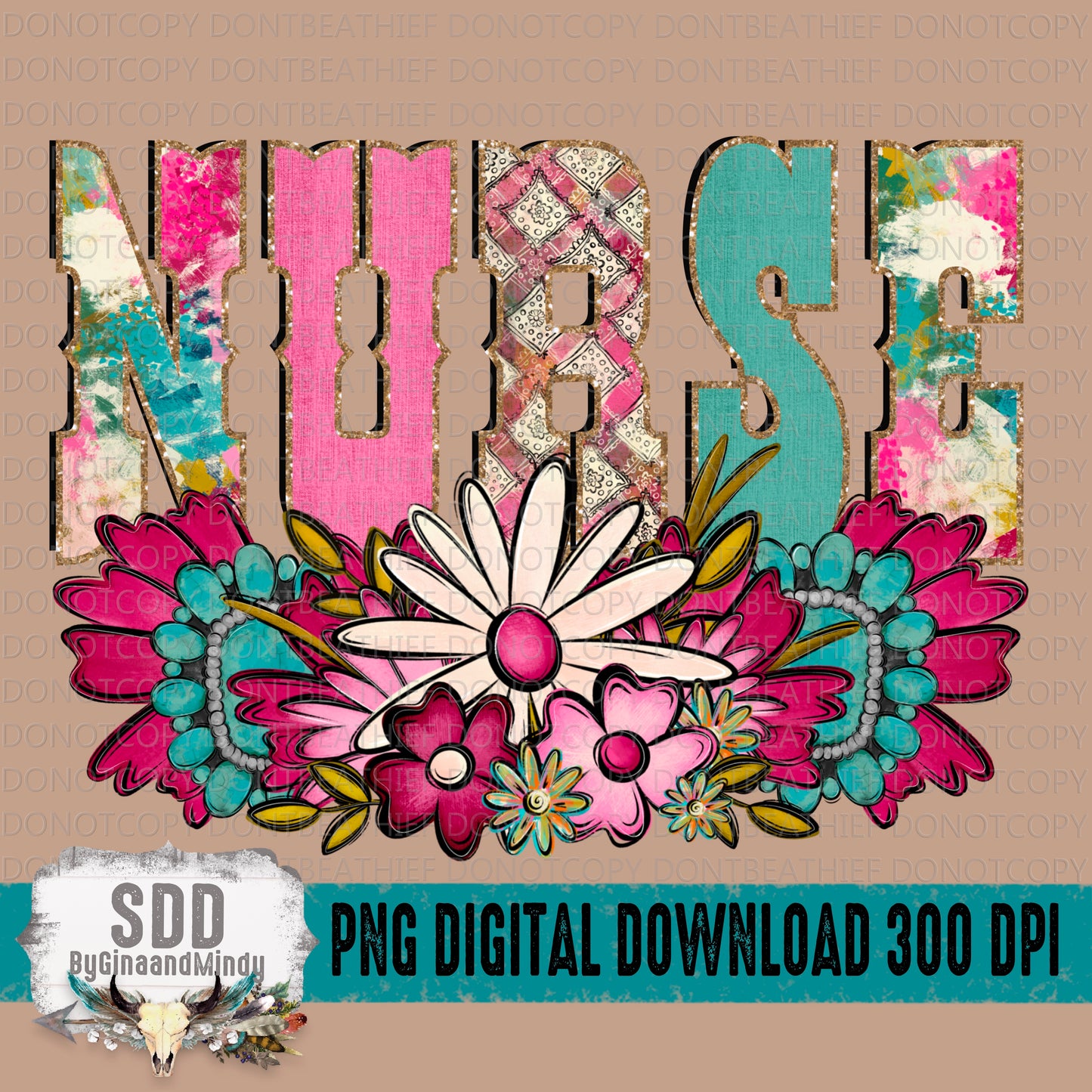 Western Floral Title Name Nurse