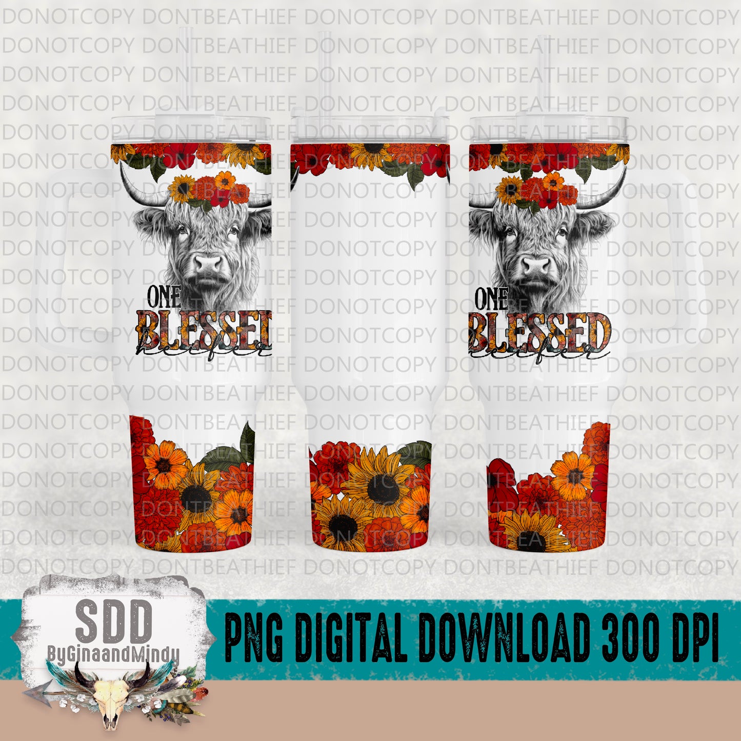 One Blessed Heifer 40oz Tumbler