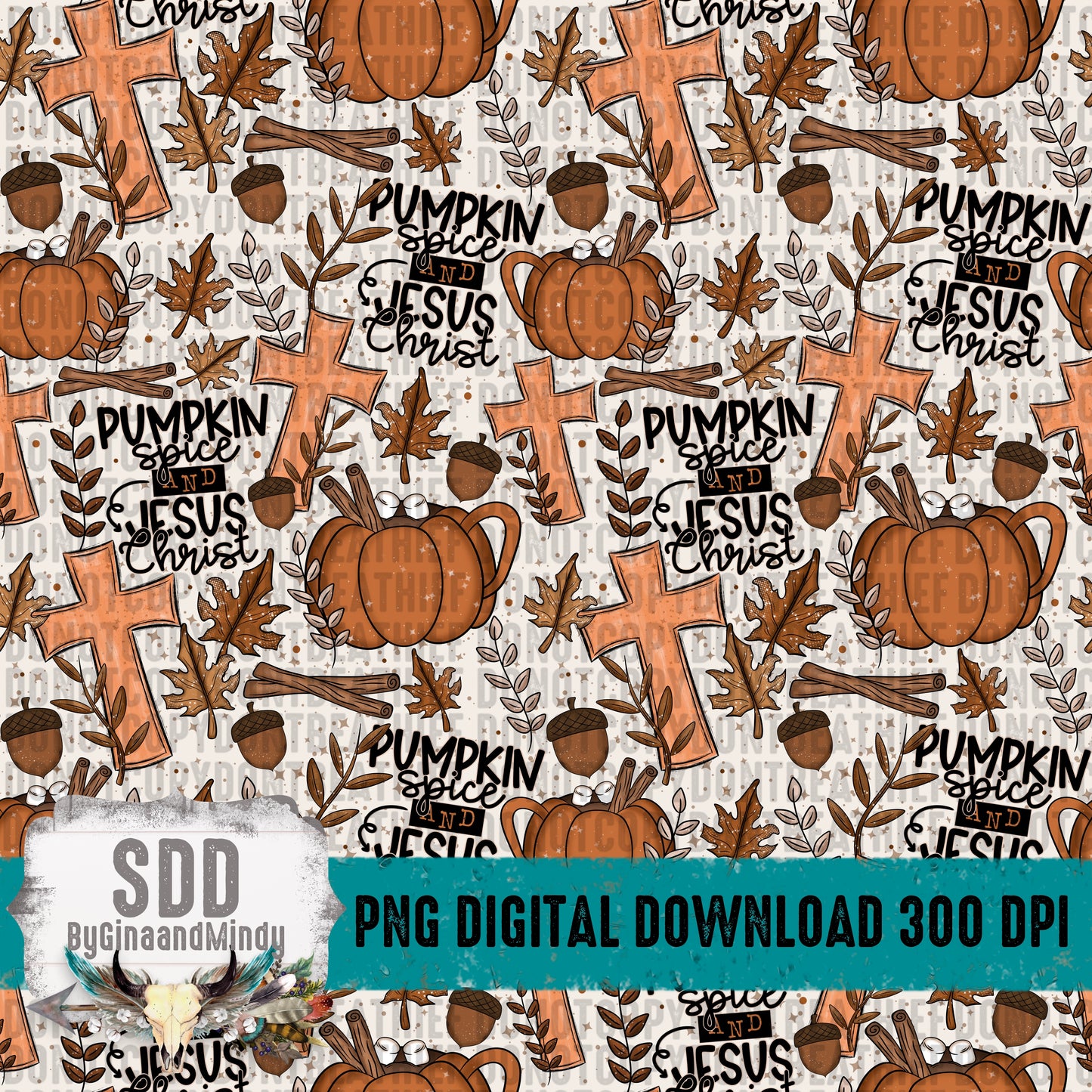 Pumpkin Spice & Jesus Christ Seamless Bundle