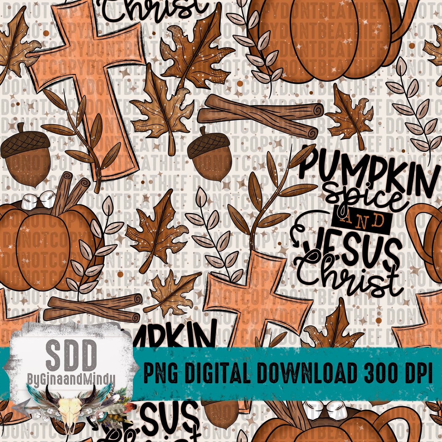 Pumpkin Spice & Jesus Christ Seamless Bundle