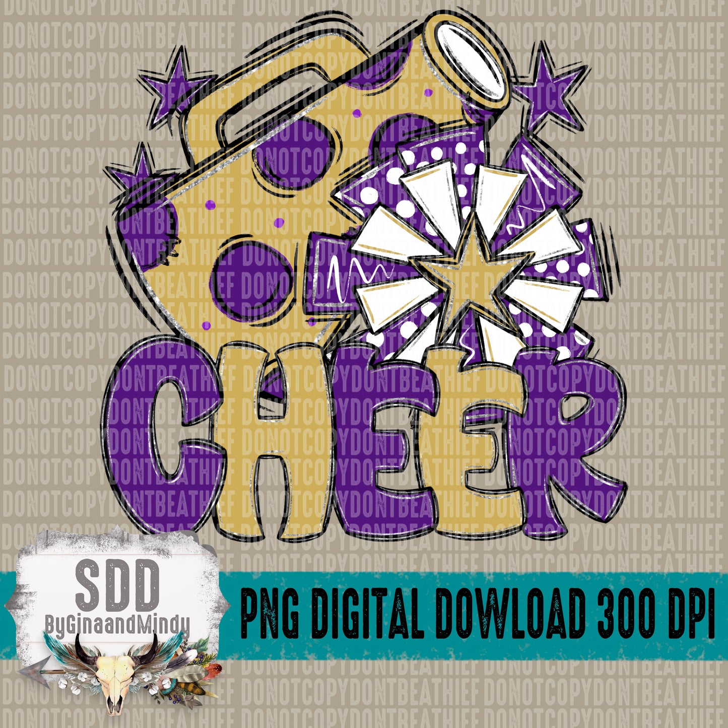 Cheer Bundle; Purple & Vegas Gold