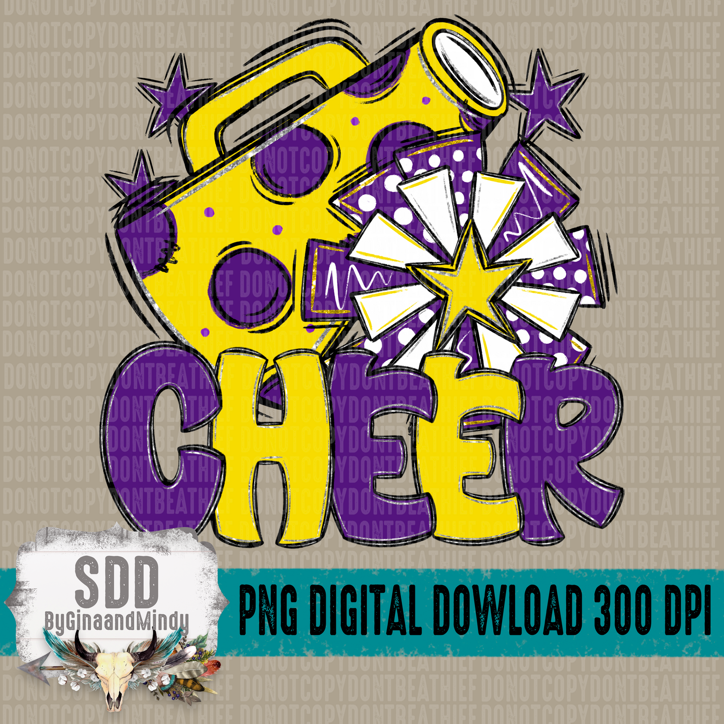 Cheer Bundle; Purple & Yellow