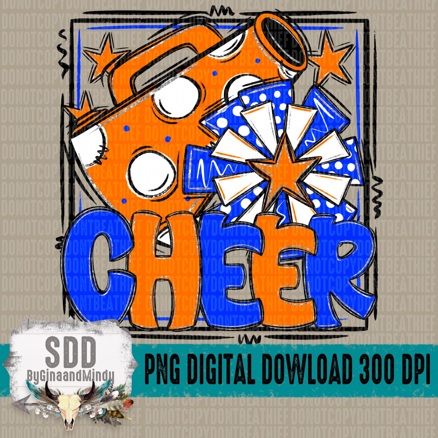 Cheer Bundle; Royal Blue & Orange