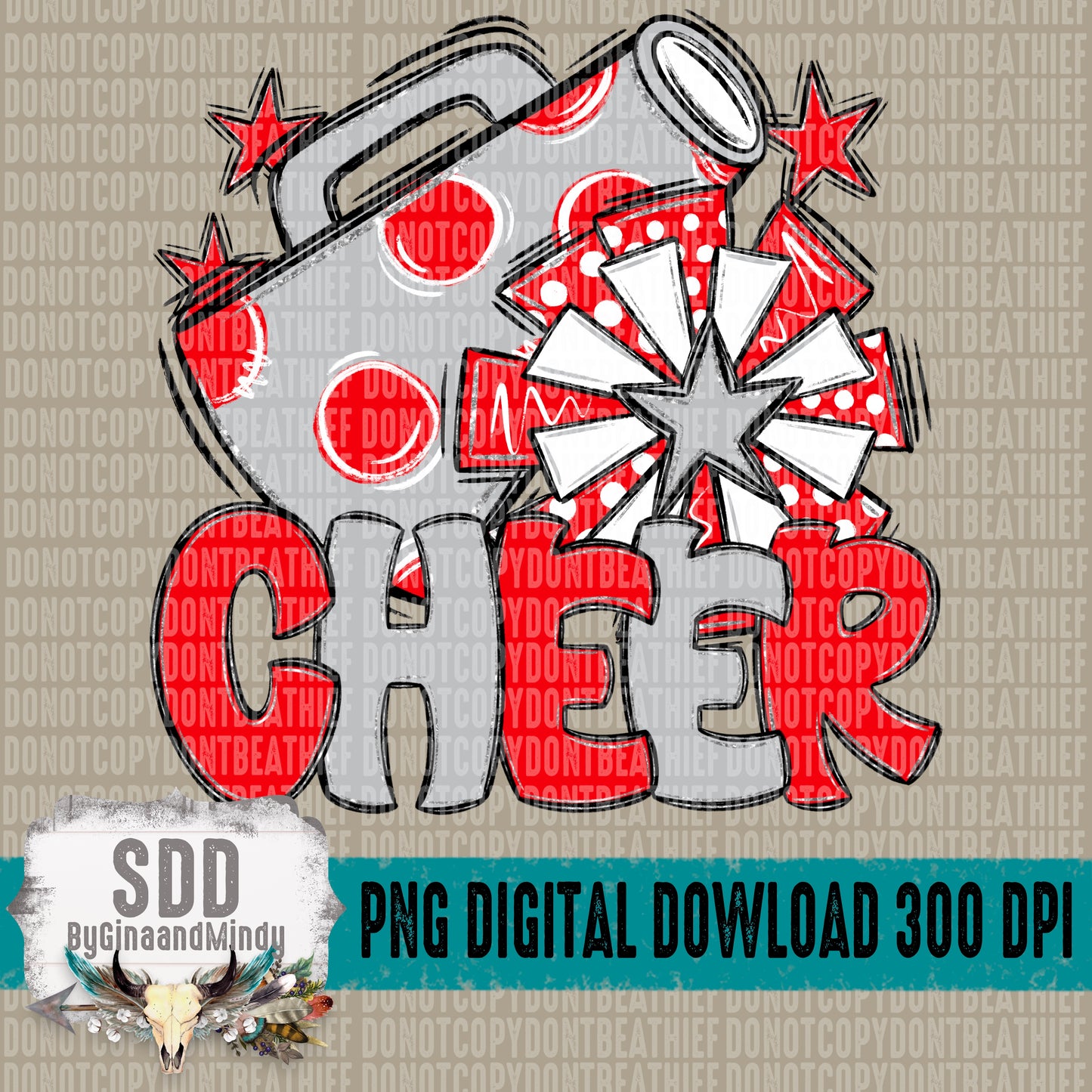 Cheer Bundle; Red & Grey