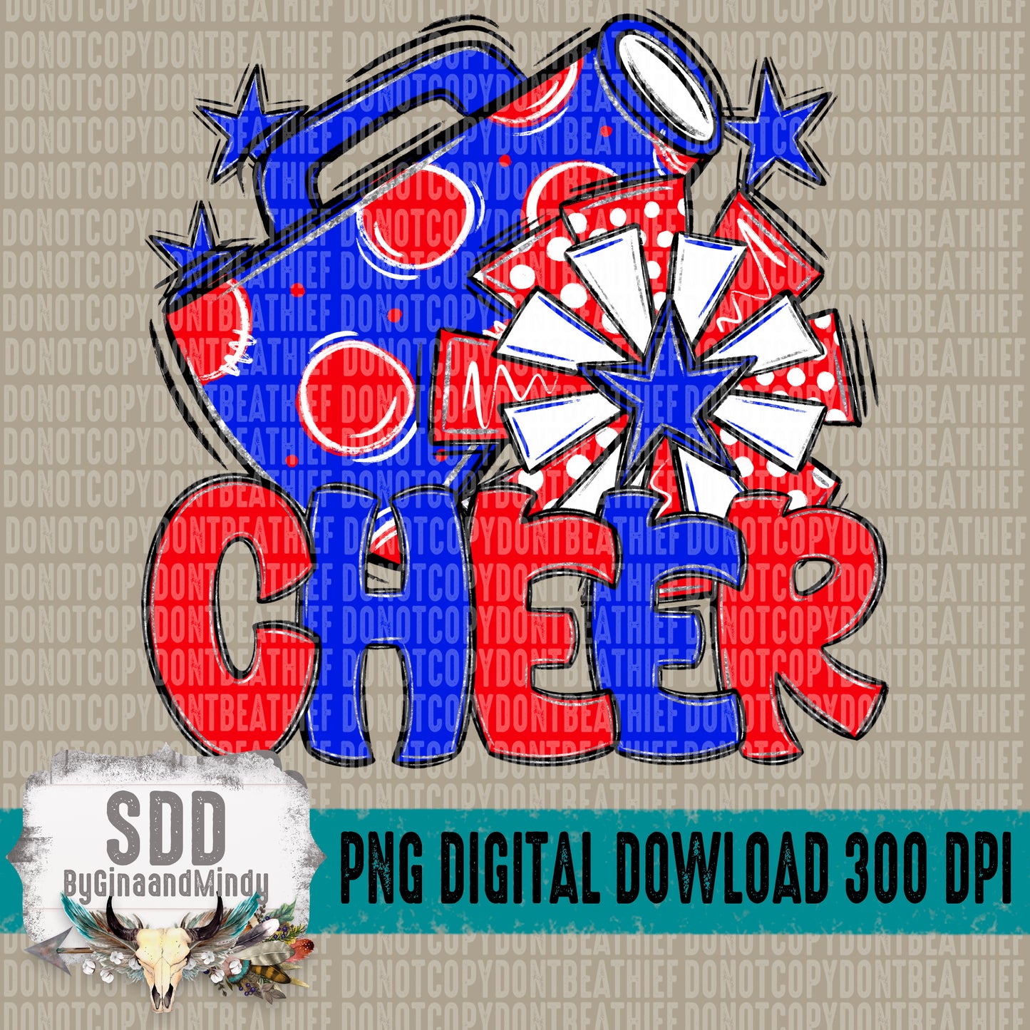 Cheer Bundle; Red & Royal Blue