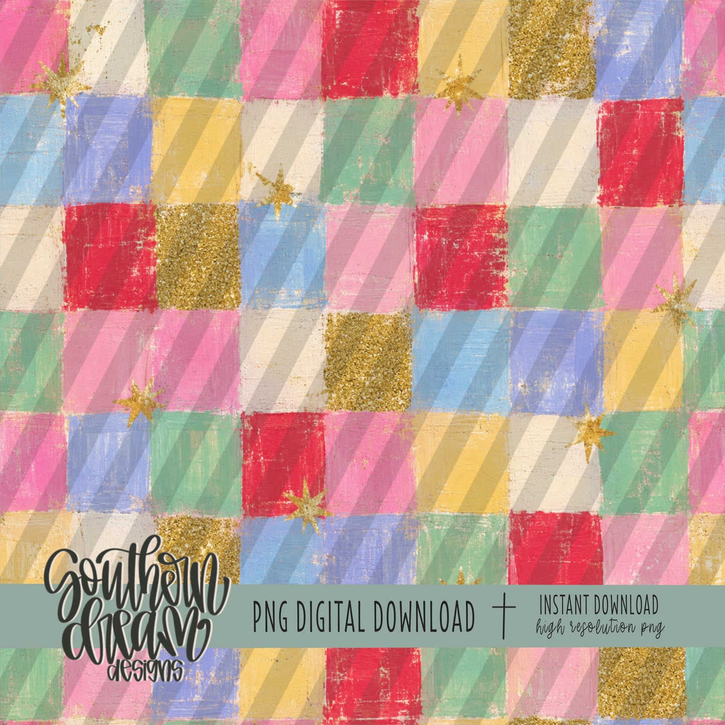 Retro Christmas Digital Paper BUNDLE (Not Seamless)
